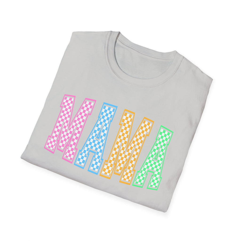 Mama Pastel Checkerboard Graphic T-Shirt