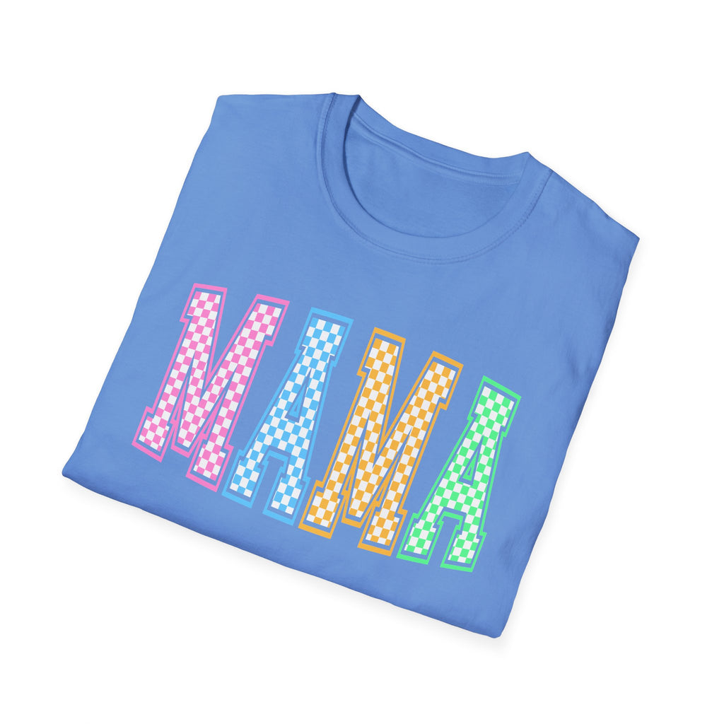 Mama Pastel Checkerboard Graphic T-Shirt