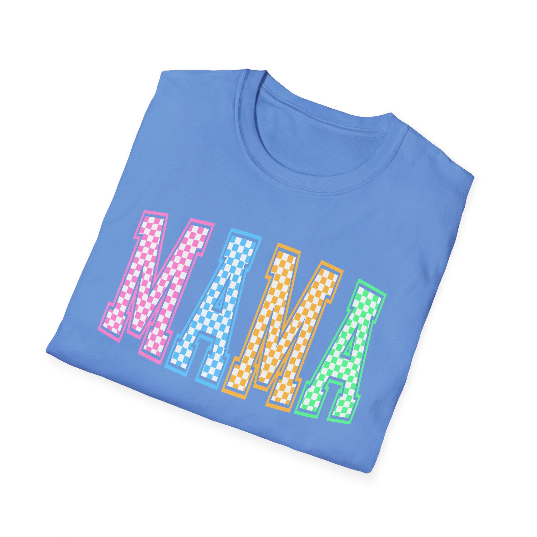 Mama Pastel Checkerboard Graphic T-Shirt