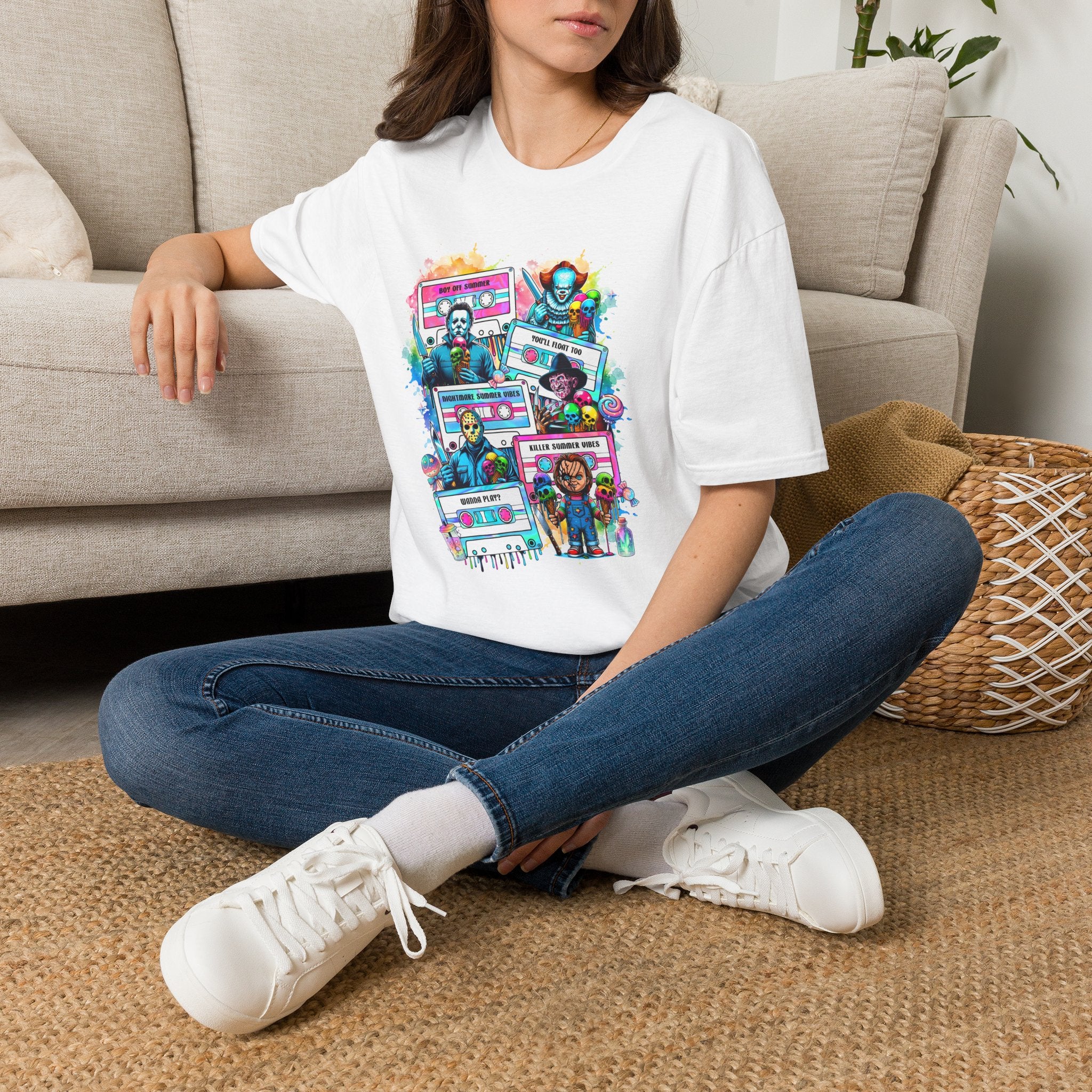 Horror Icons Cassette Tape T-Shirt