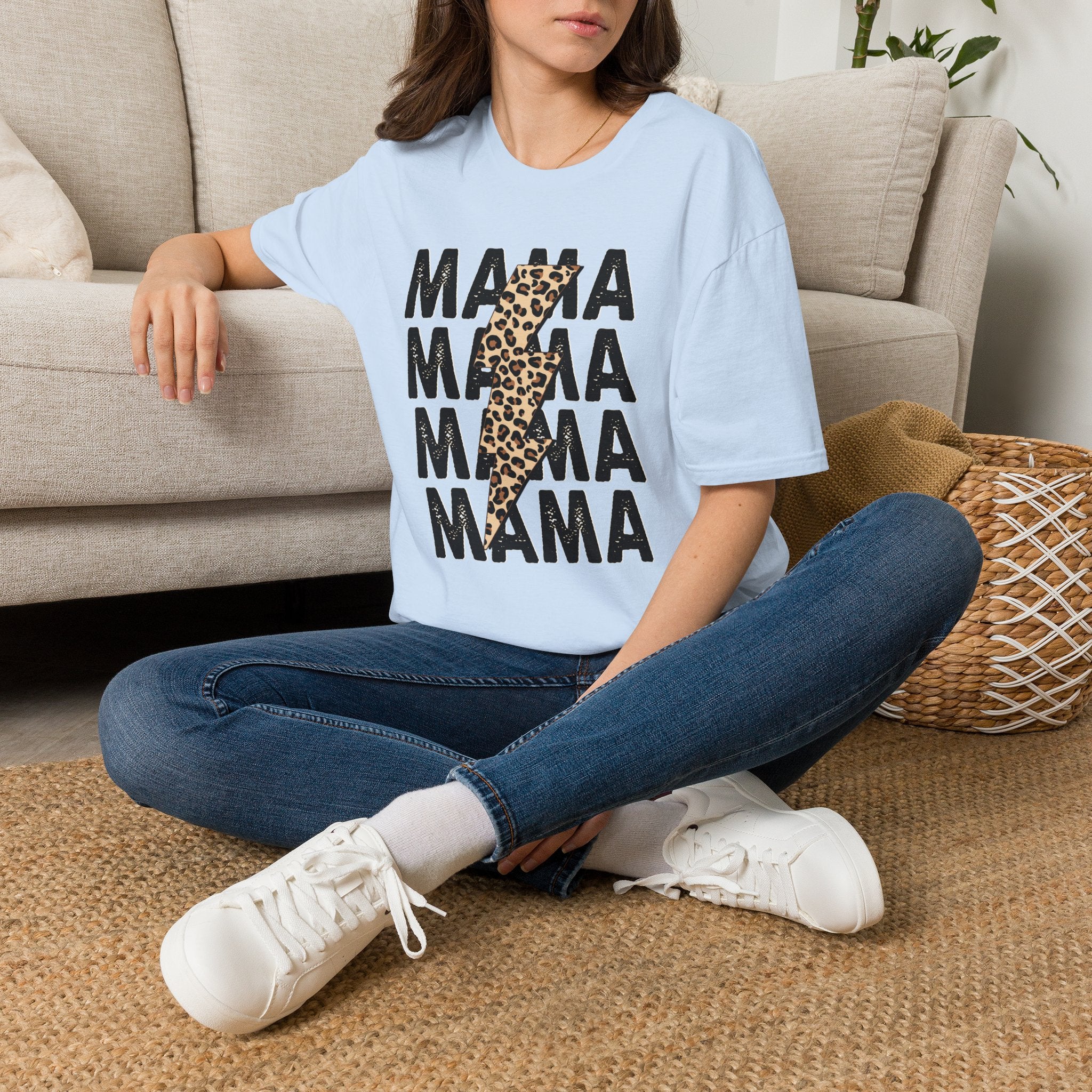 Mama Leopard Lightning Graphic Tee