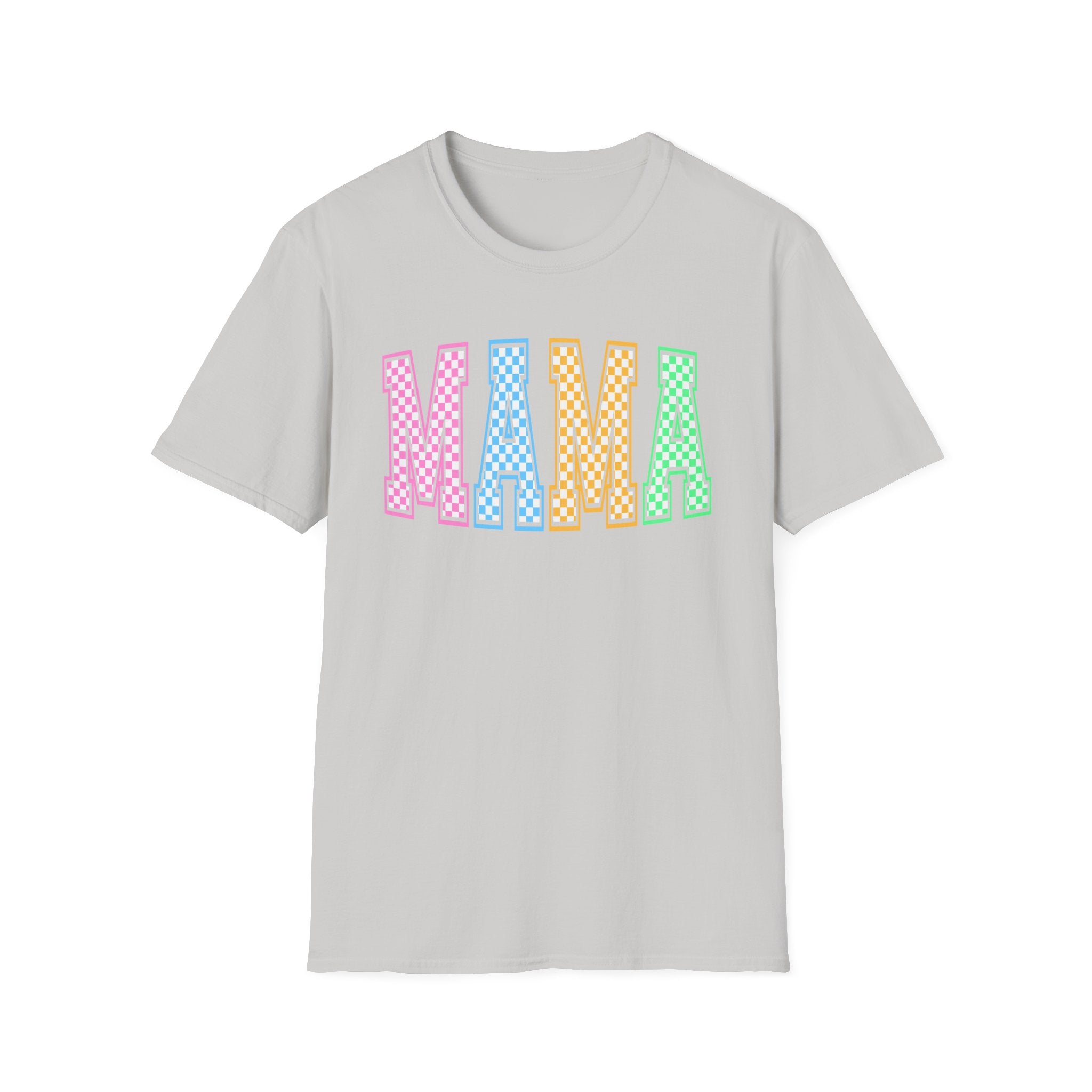 Mama Pastel Checkerboard Graphic T-Shirt