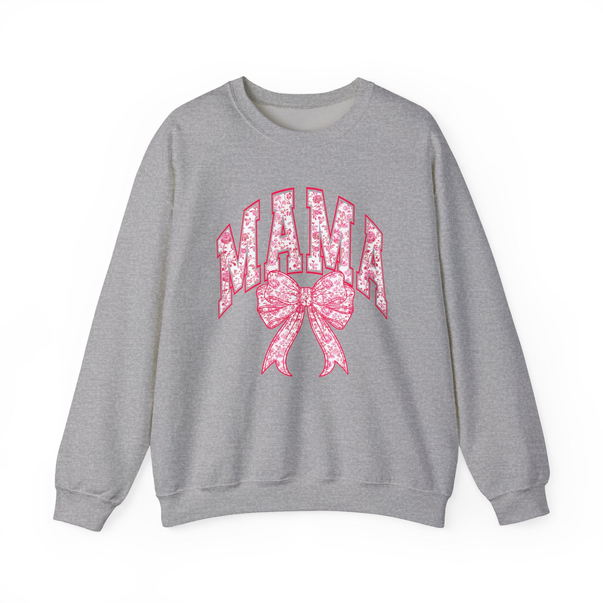 Mama Floral Bow Crewneck Sweatshirt