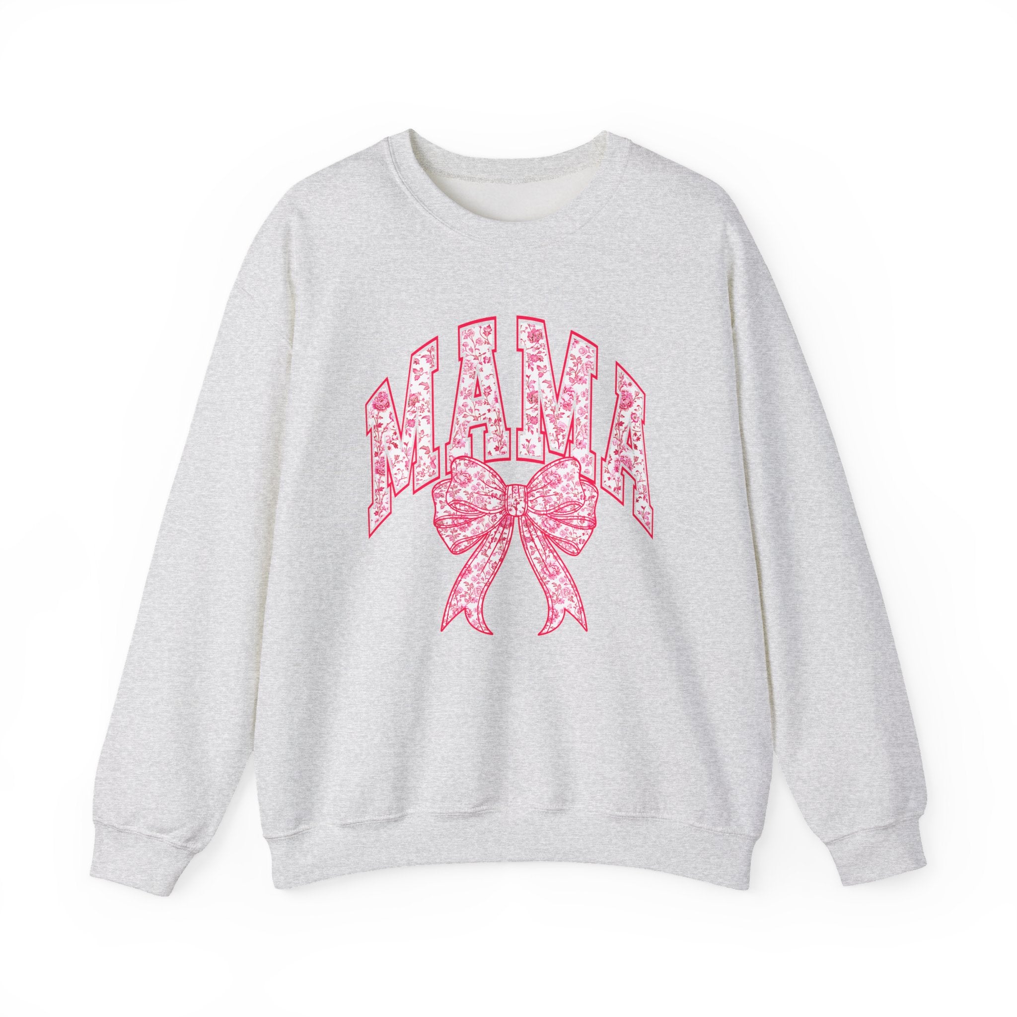 Mama Floral Bow Crewneck Sweatshirt