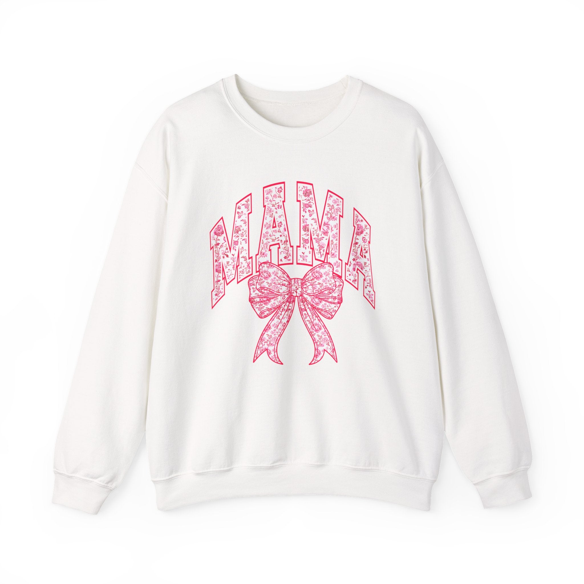 Mama Floral Bow Crewneck Sweatshirt