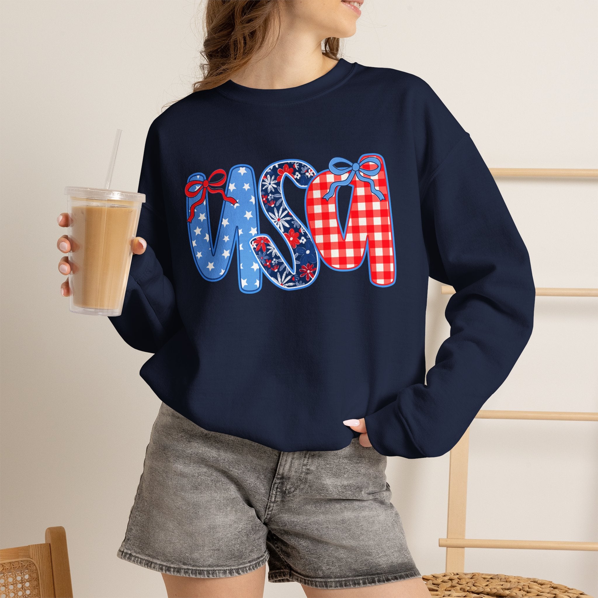 USA Patriotic Crewneck Sweatshirt
