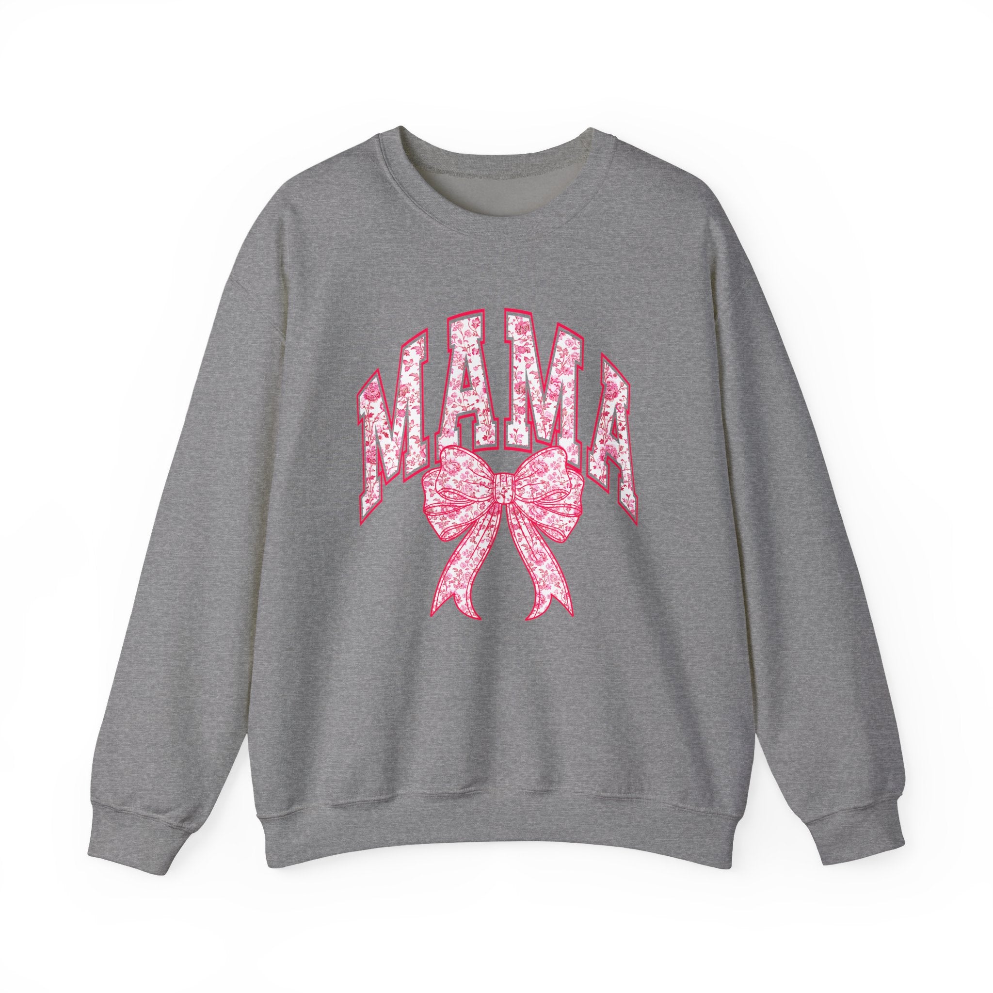 Mama Floral Bow Crewneck Sweatshirt