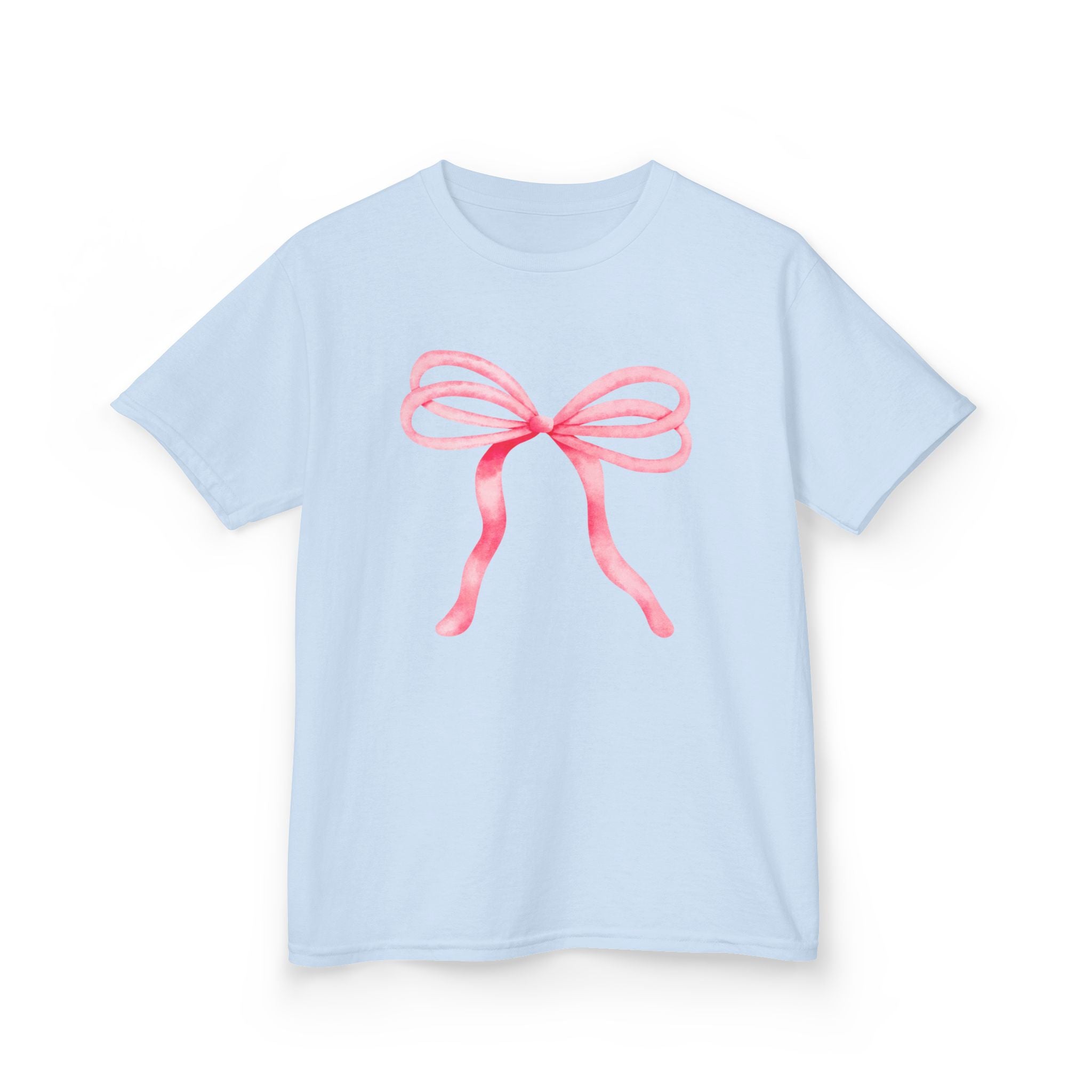Pink Ribbon Bow Graphic Kids Tee