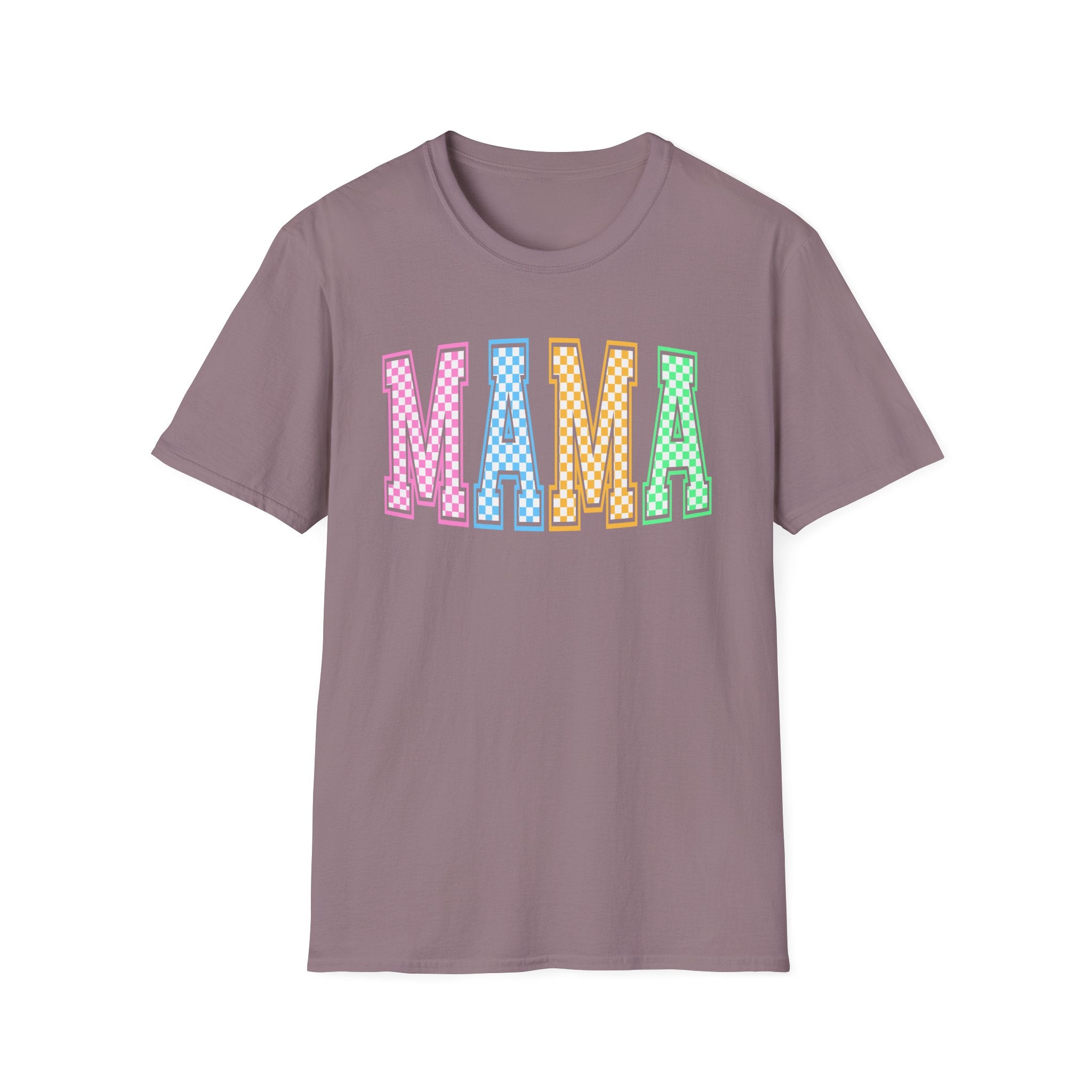 Mama Pastel Checkerboard Graphic T-Shirt