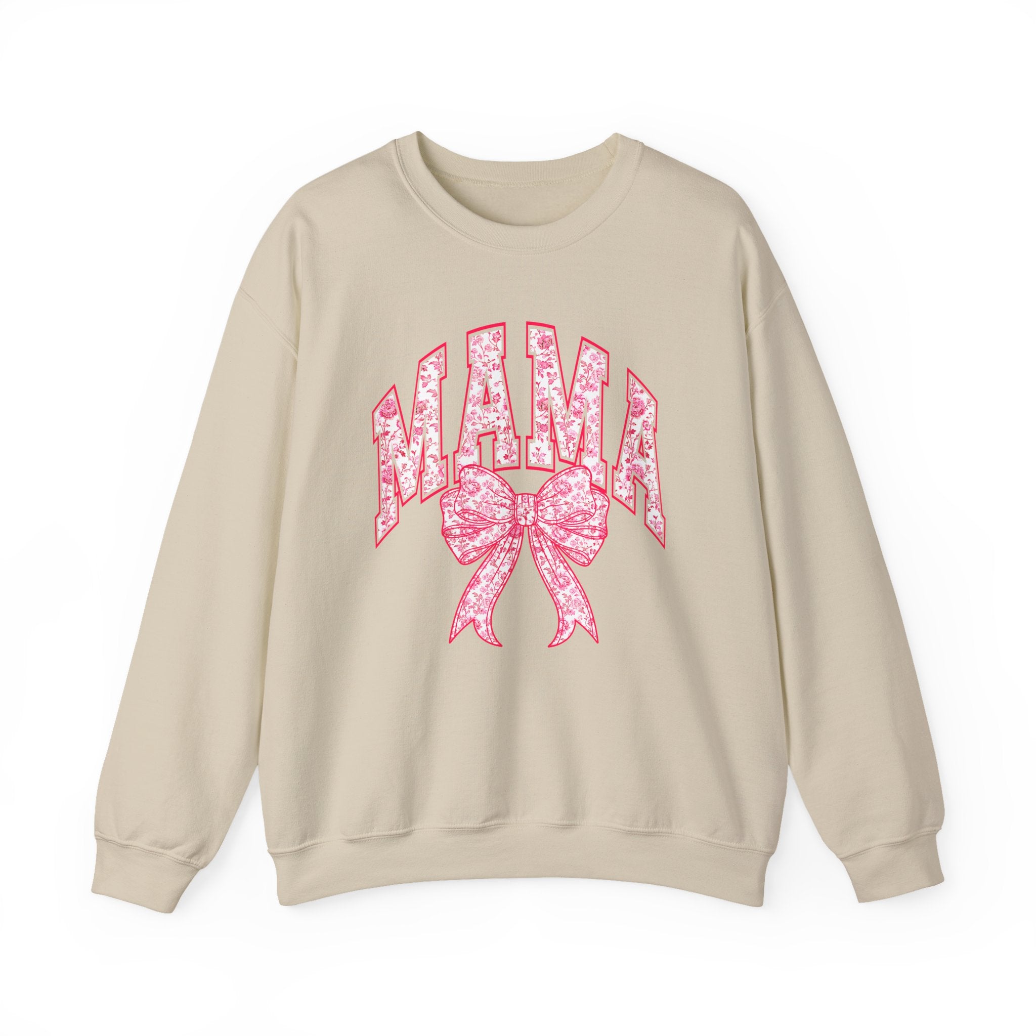 Mama Floral Bow Crewneck Sweatshirt
