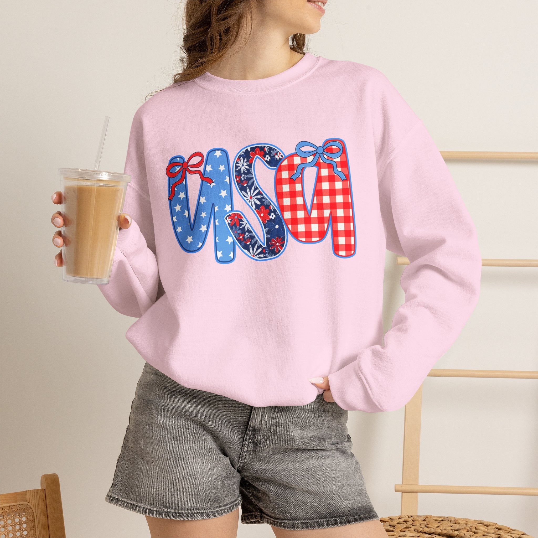 USA Patriotic Crewneck Sweatshirt