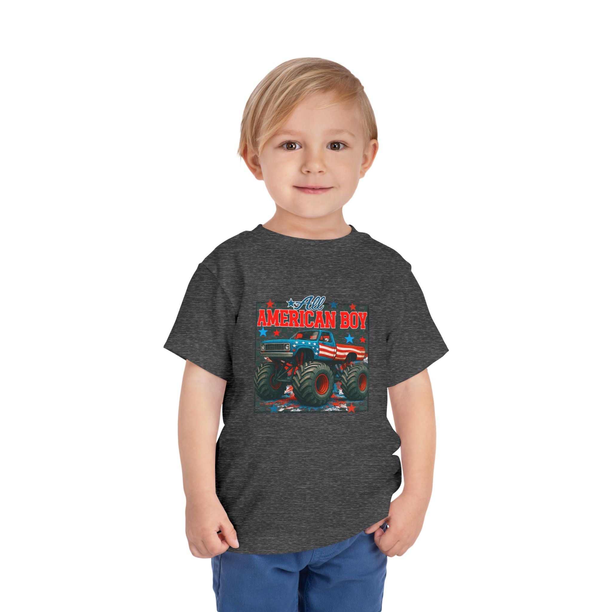 TODDLER -All American Boy Monster Truck Tee