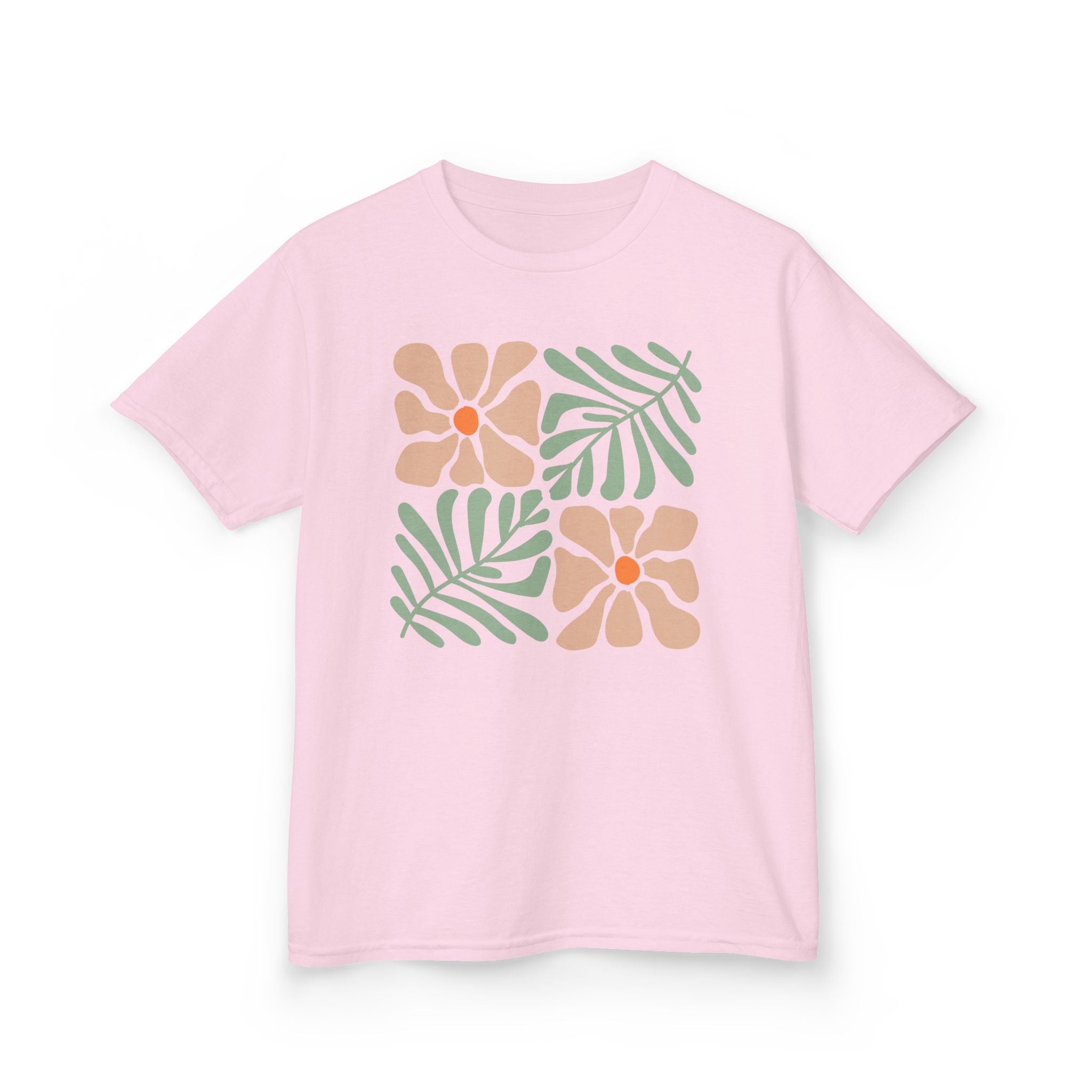 Retro Tropical Flower & Palm Print Kids Tee