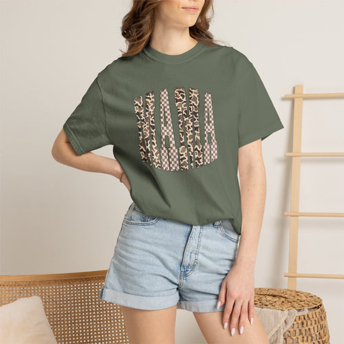 Camo & Checkered Graphic T-Shirt