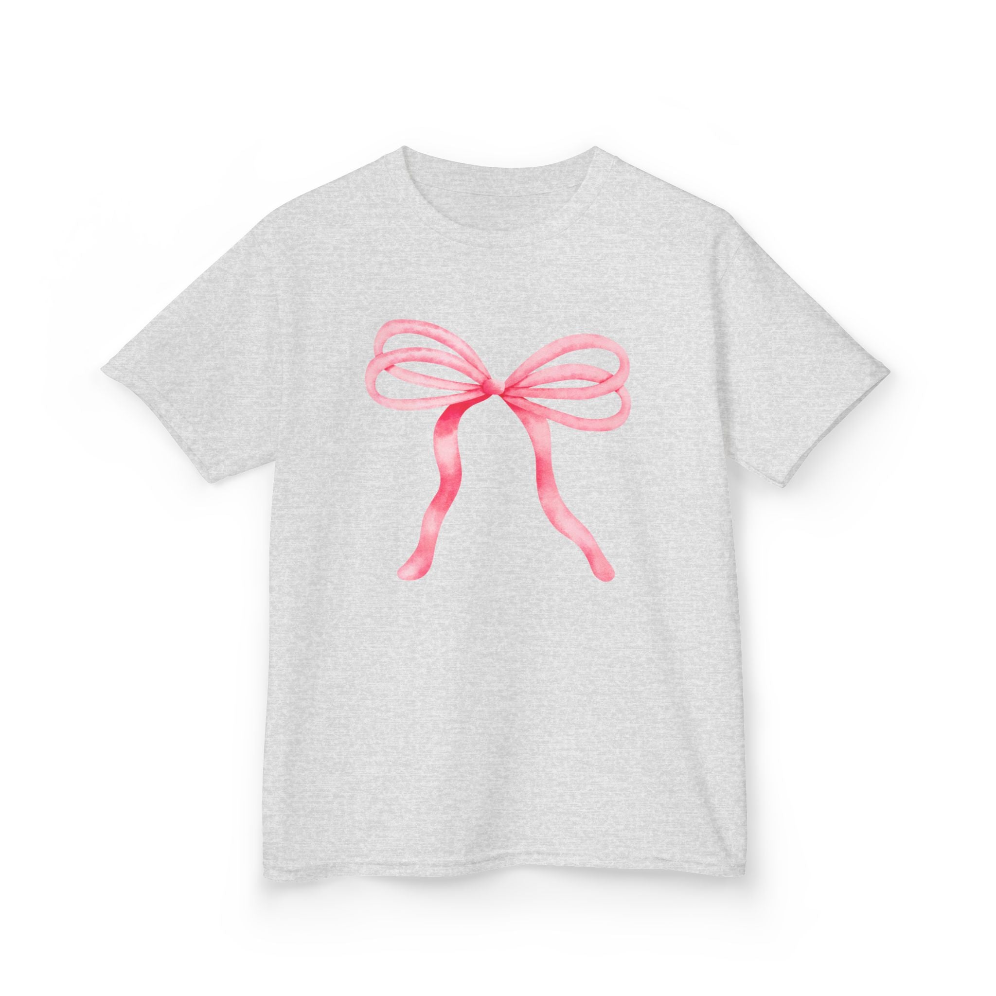 Pink Ribbon Bow Graphic Kids Tee