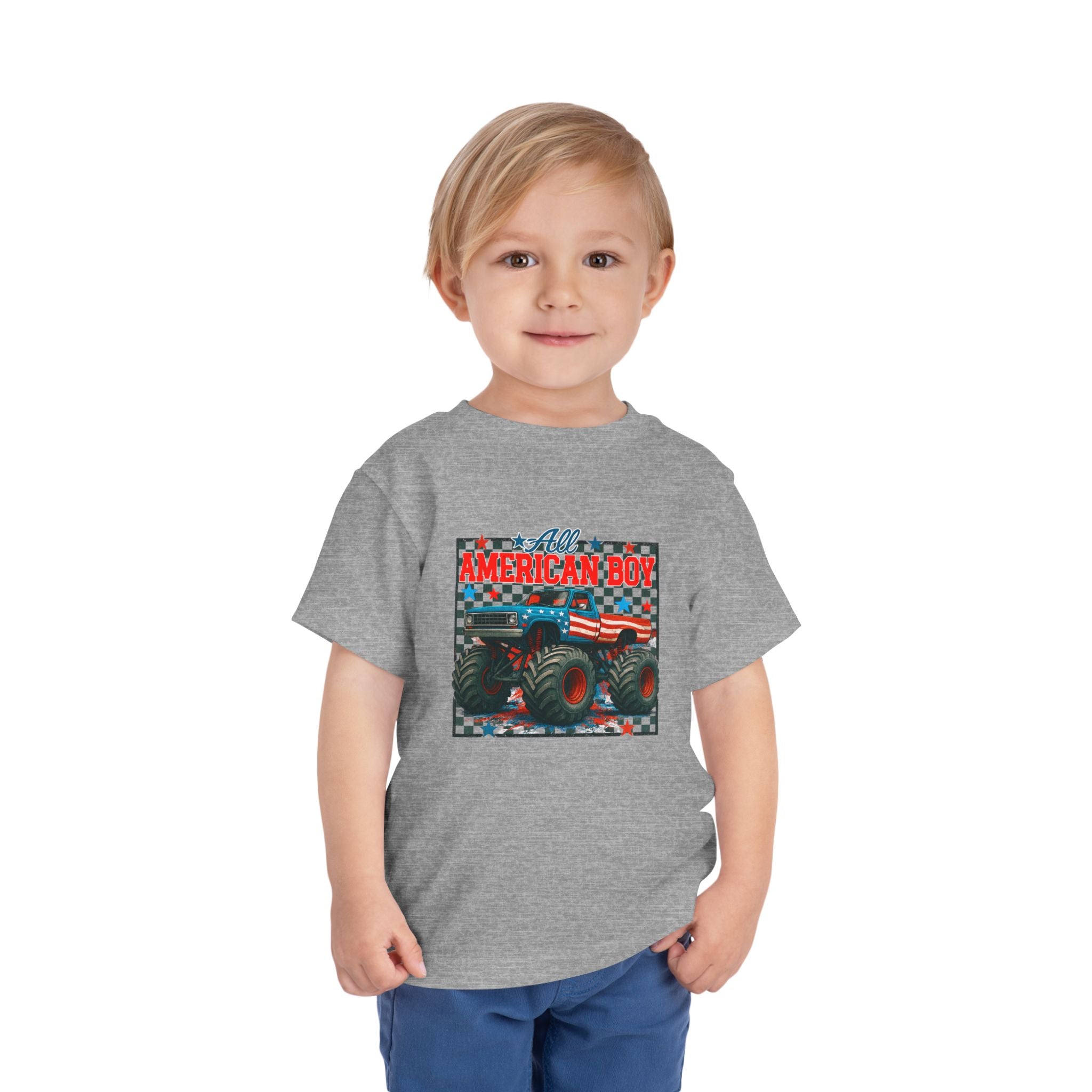 TODDLER -All American Boy Monster Truck Tee