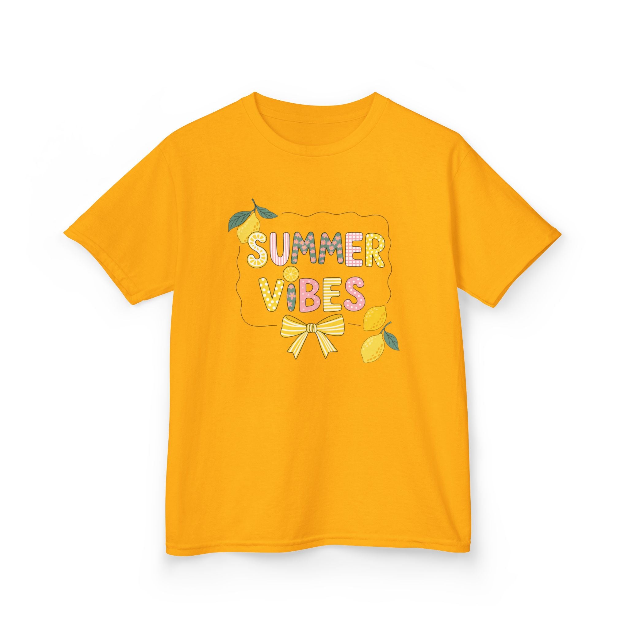 Summer Vibes Lemon Graphic Kid Tee