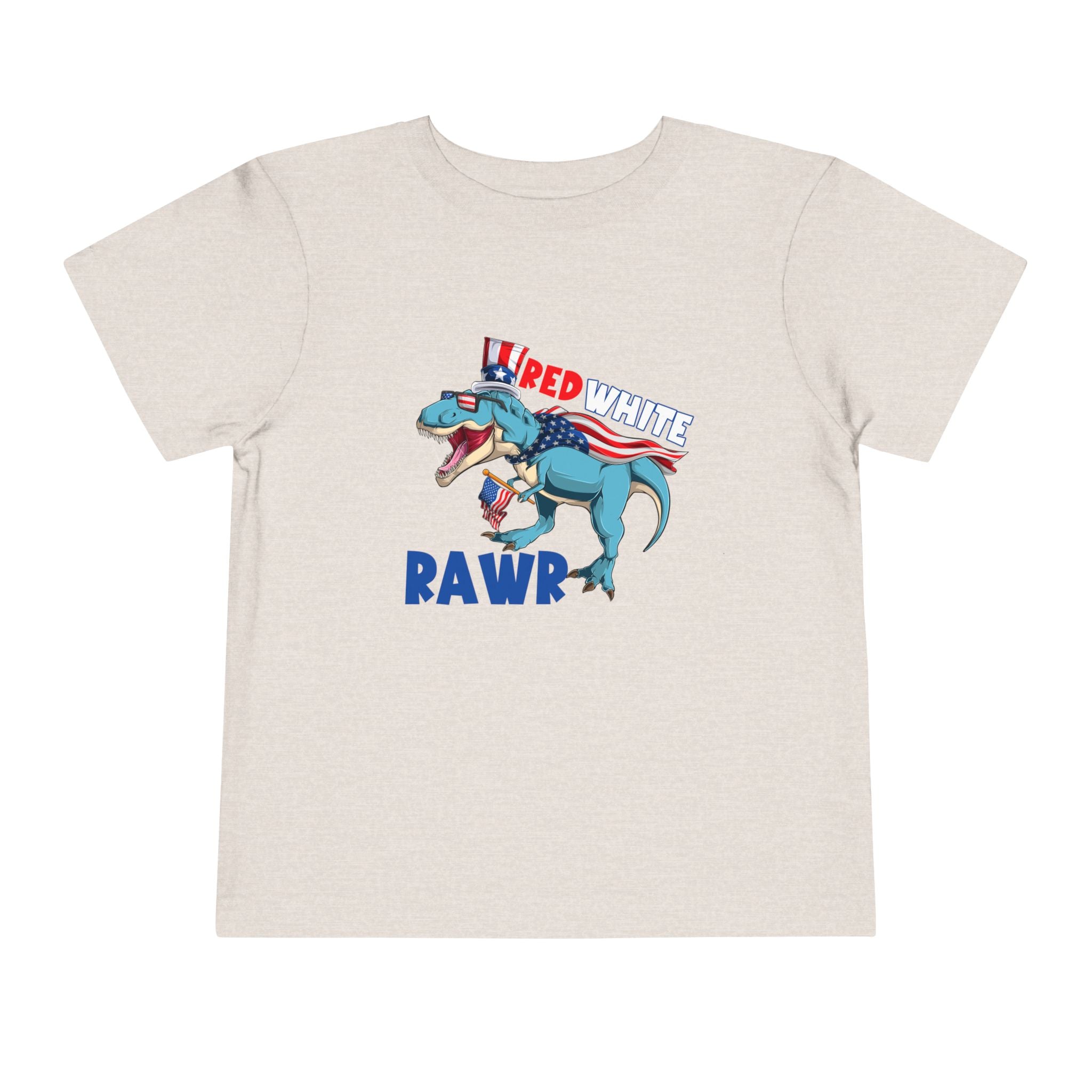 Toddler Tee- Red White RAWR
