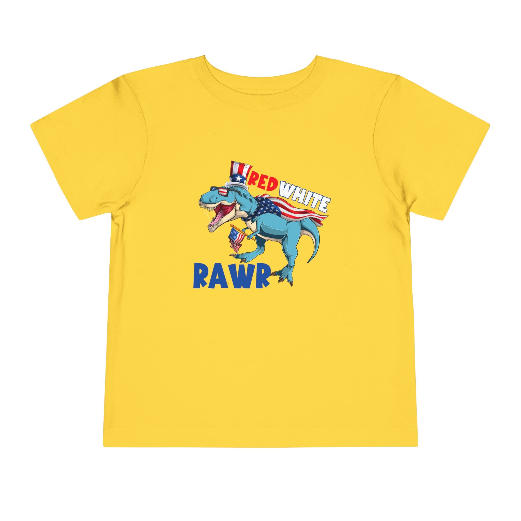 Toddler Tee- Red White RAWR