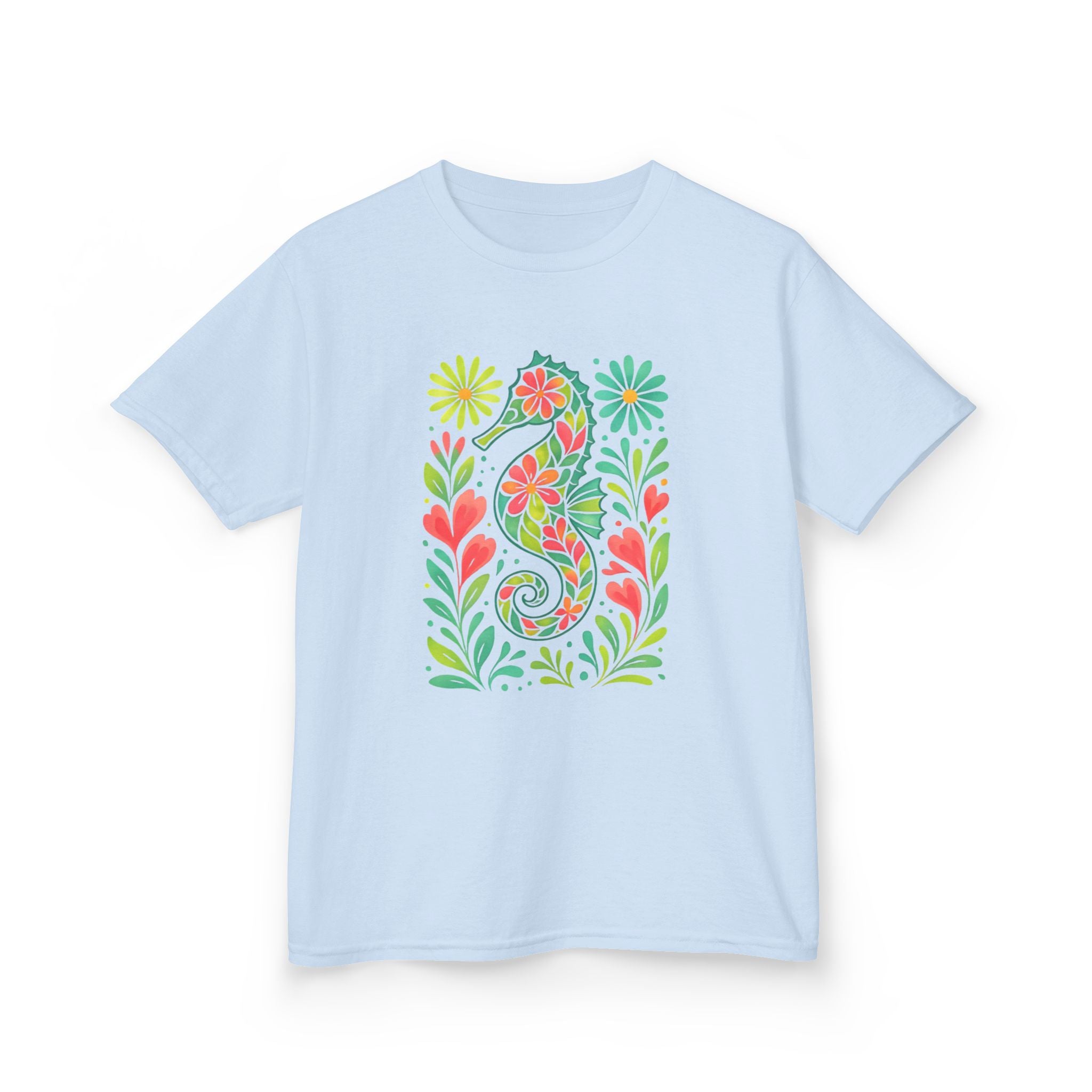 Kids Seahorse Floral Tee