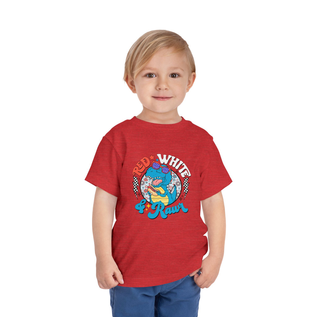 Toddler Tee — Red White & Roar Retro