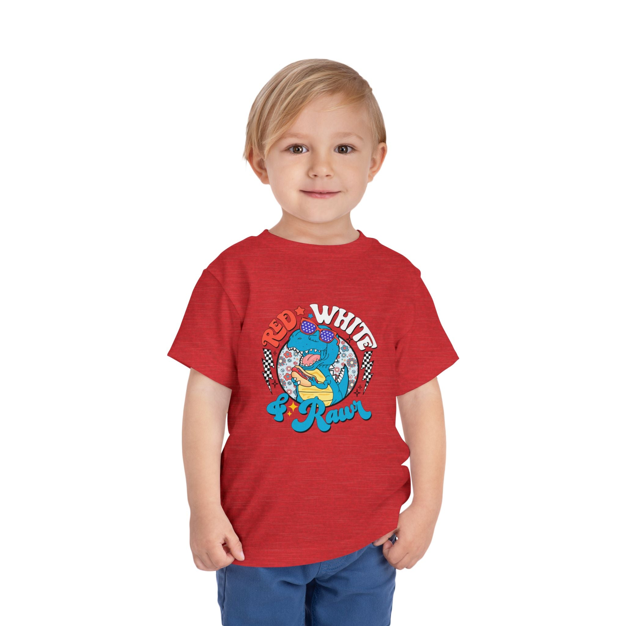 Toddler Tee — Red White & Roar Retro