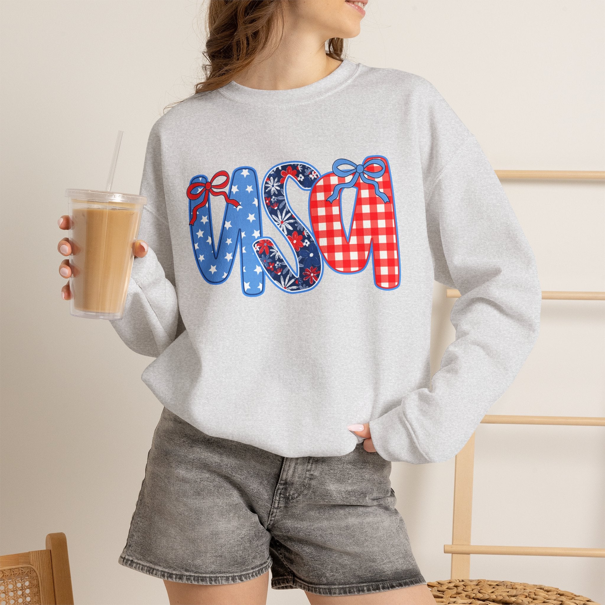 USA Patriotic Crewneck Sweatshirt