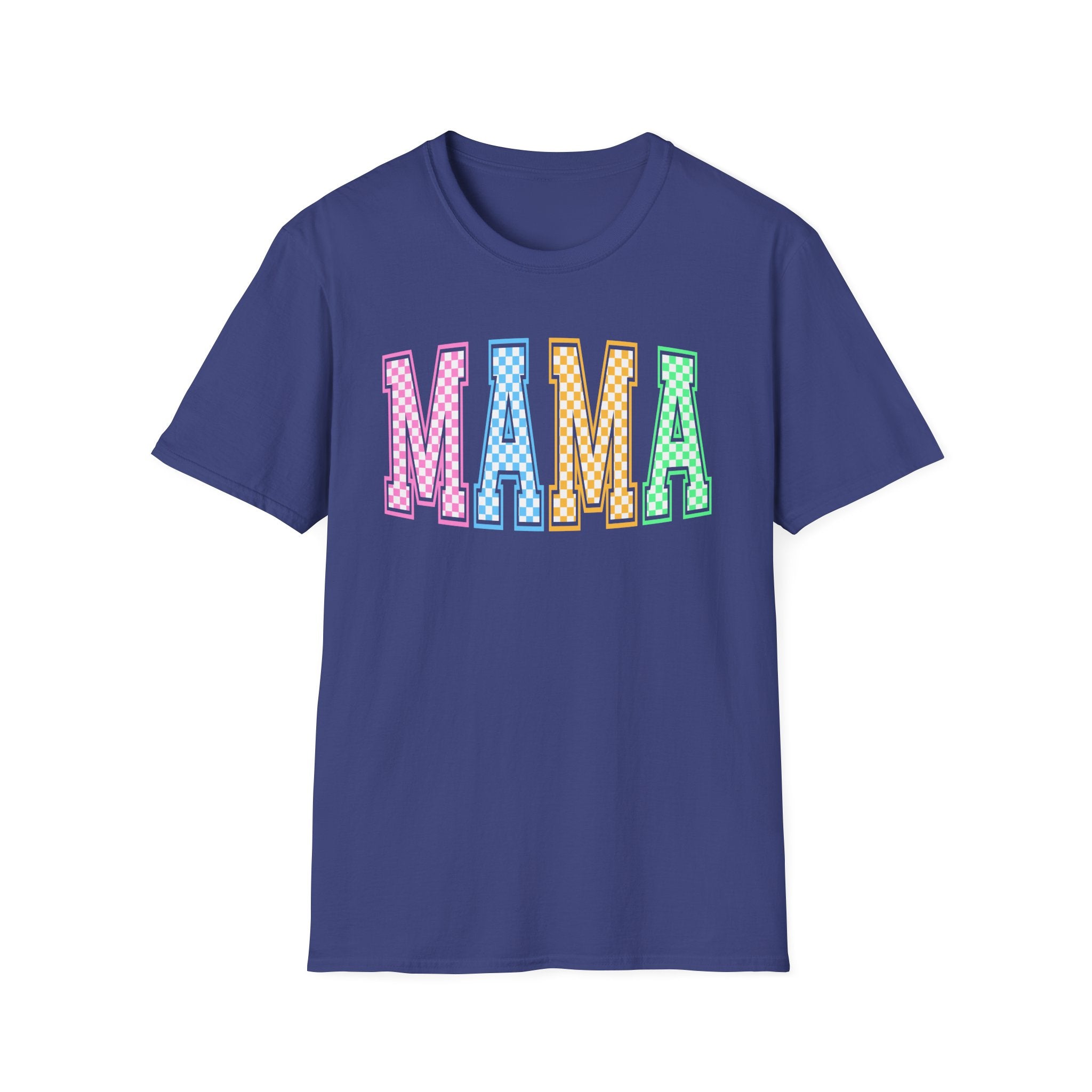 Mama Pastel Checkerboard Graphic T-Shirt