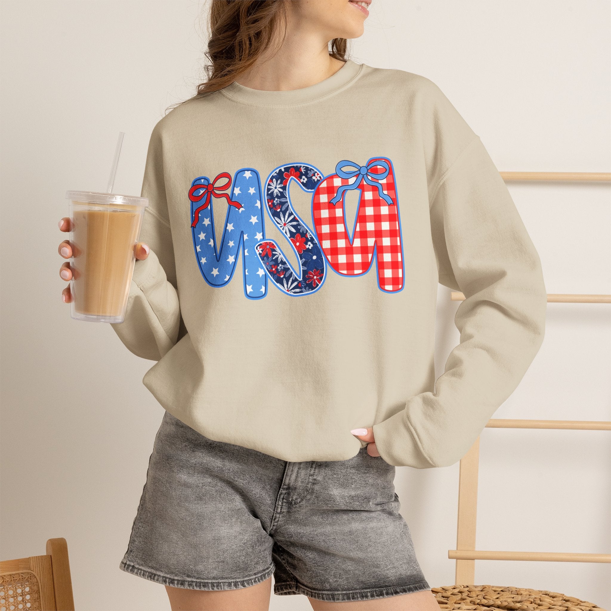 USA Patriotic Crewneck Sweatshirt