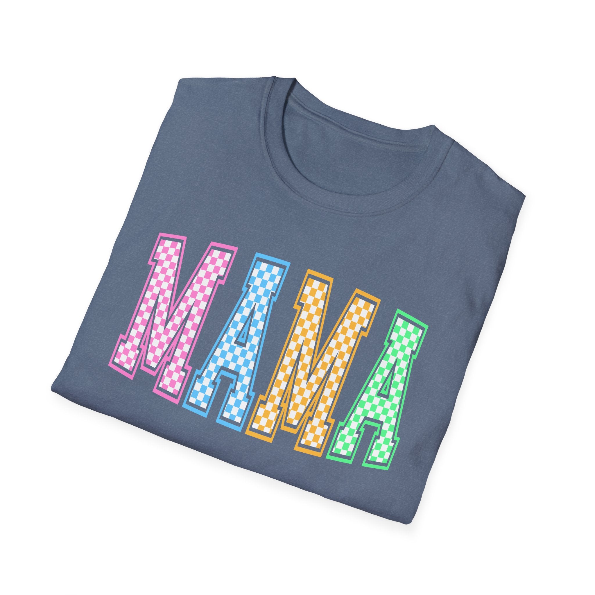 Mama Pastel Checkerboard Graphic T-Shirt