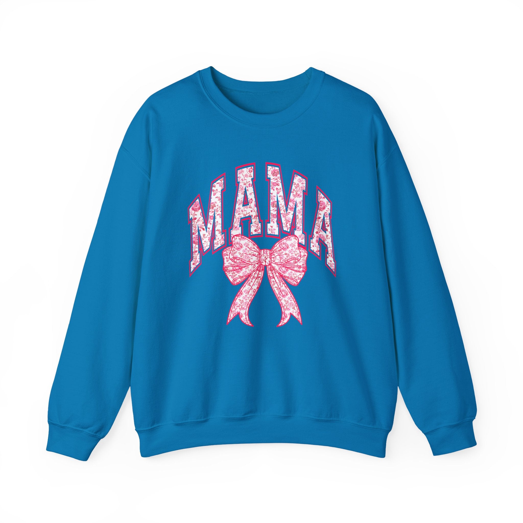 Mama Floral Bow Crewneck Sweatshirt