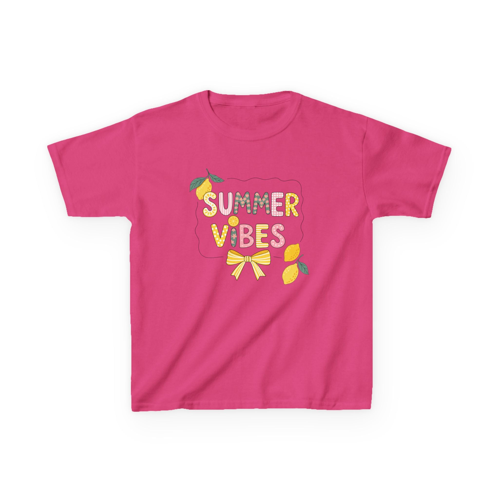 Summer Vibes Lemon Graphic Kid Tee