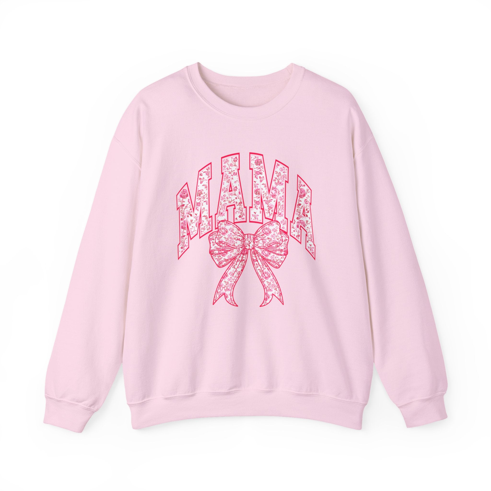 Mama Floral Bow Crewneck Sweatshirt