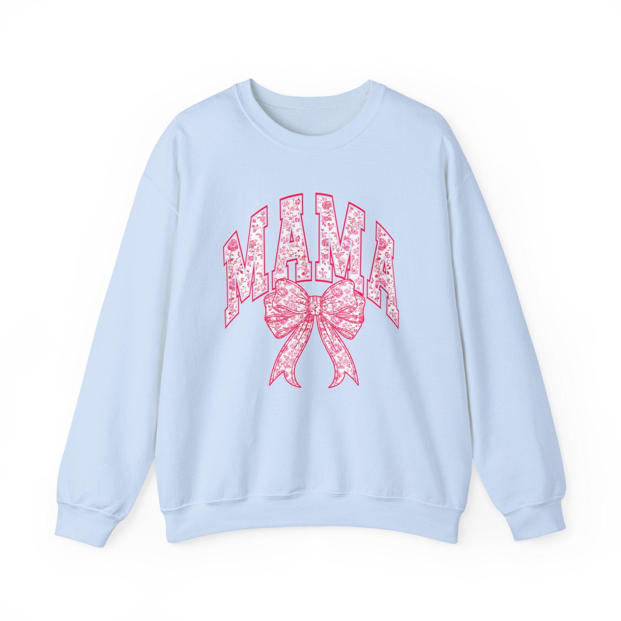 Mama Floral Bow Crewneck Sweatshirt