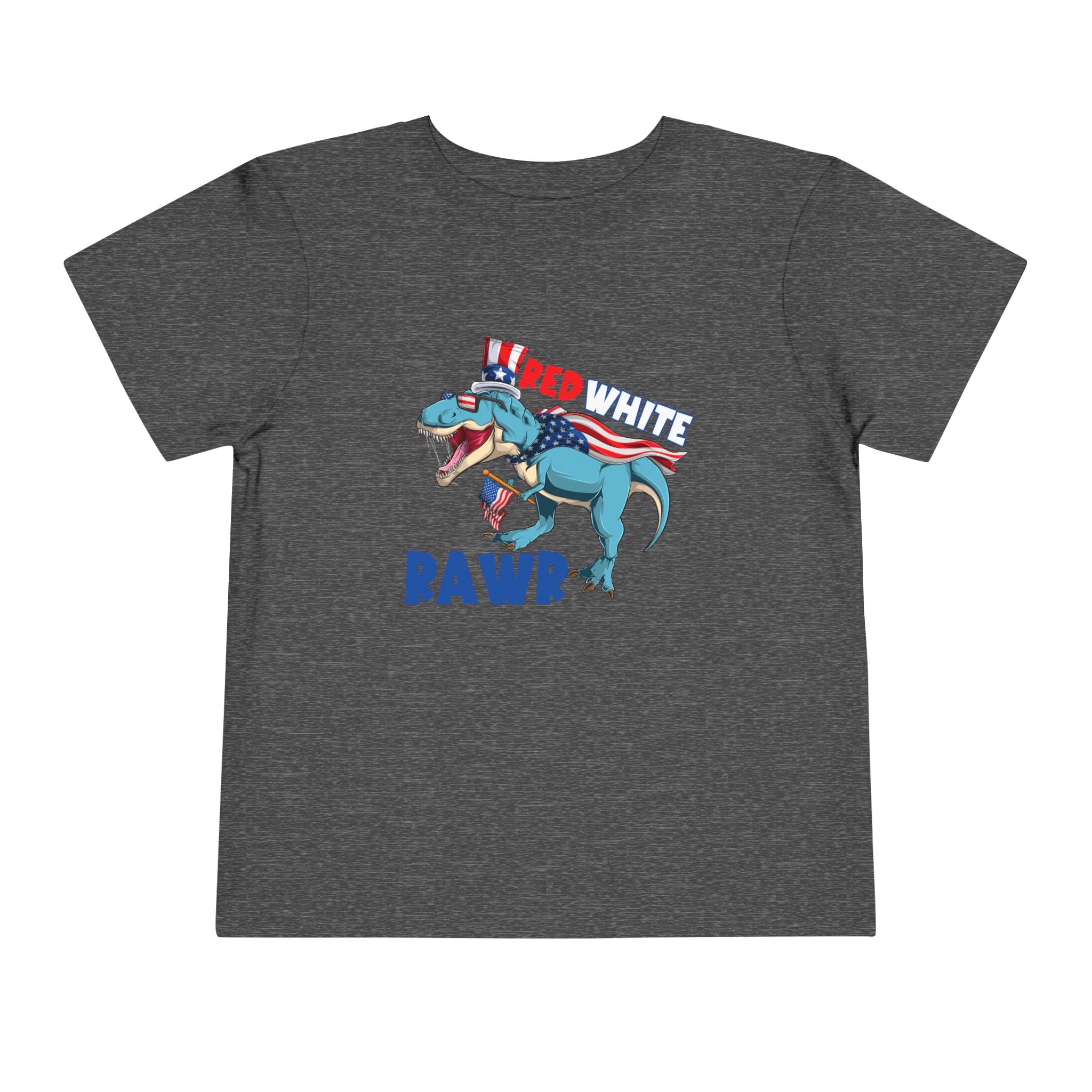Toddler Tee- Red White RAWR