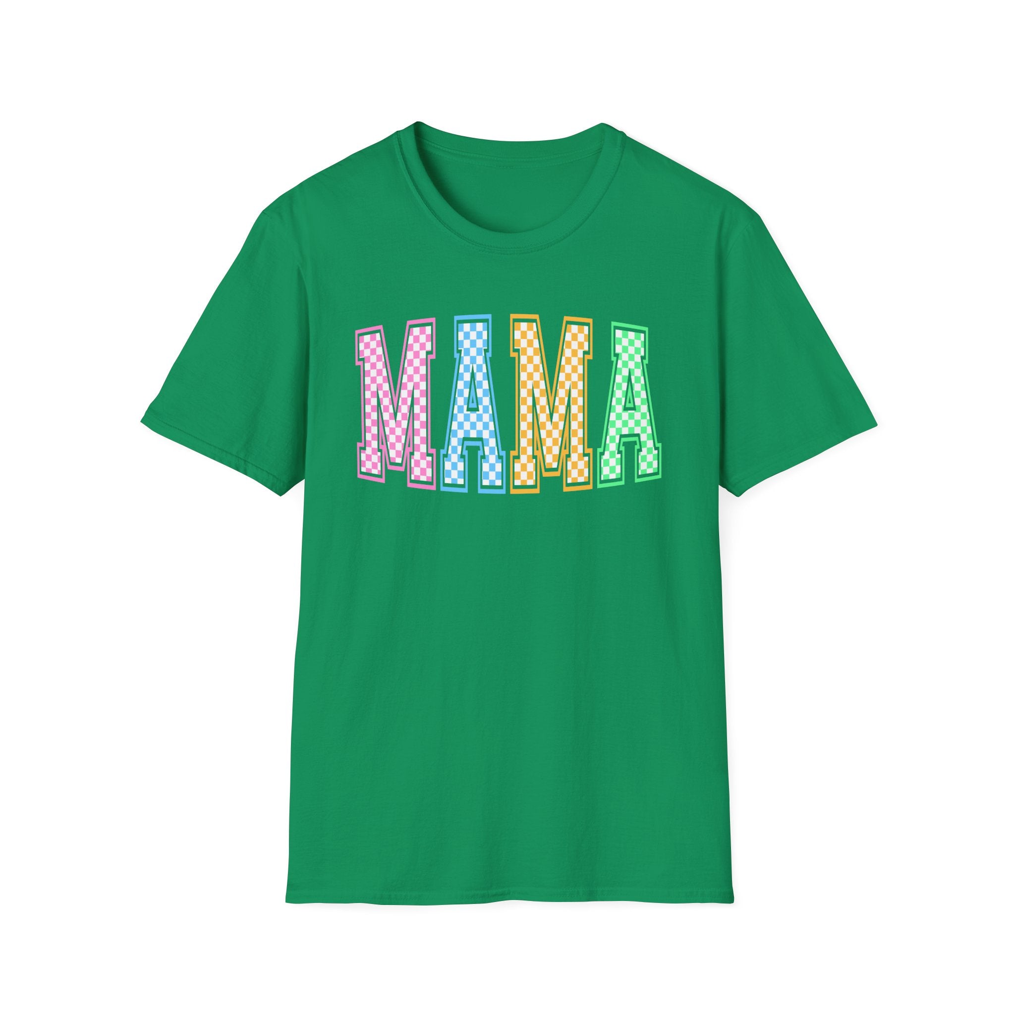 Mama Pastel Checkerboard Graphic T-Shirt