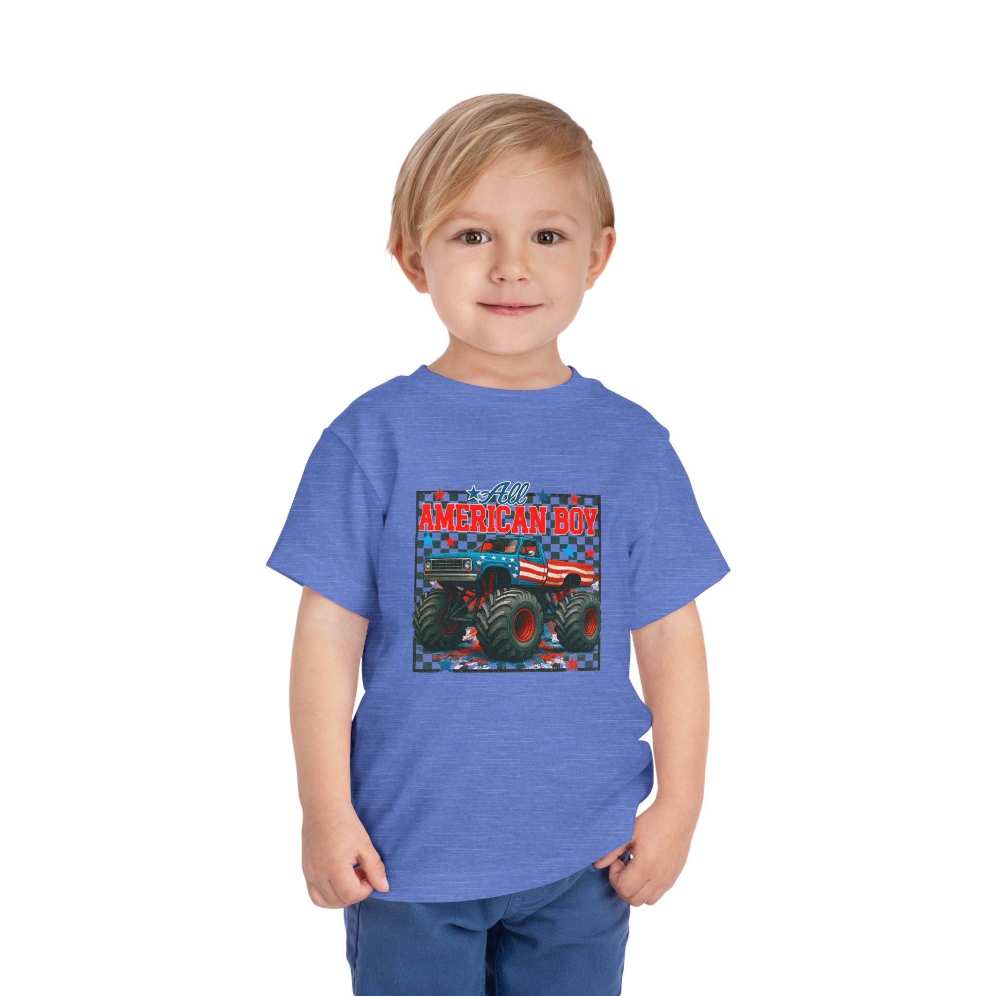 TODDLER -All American Boy Monster Truck Tee