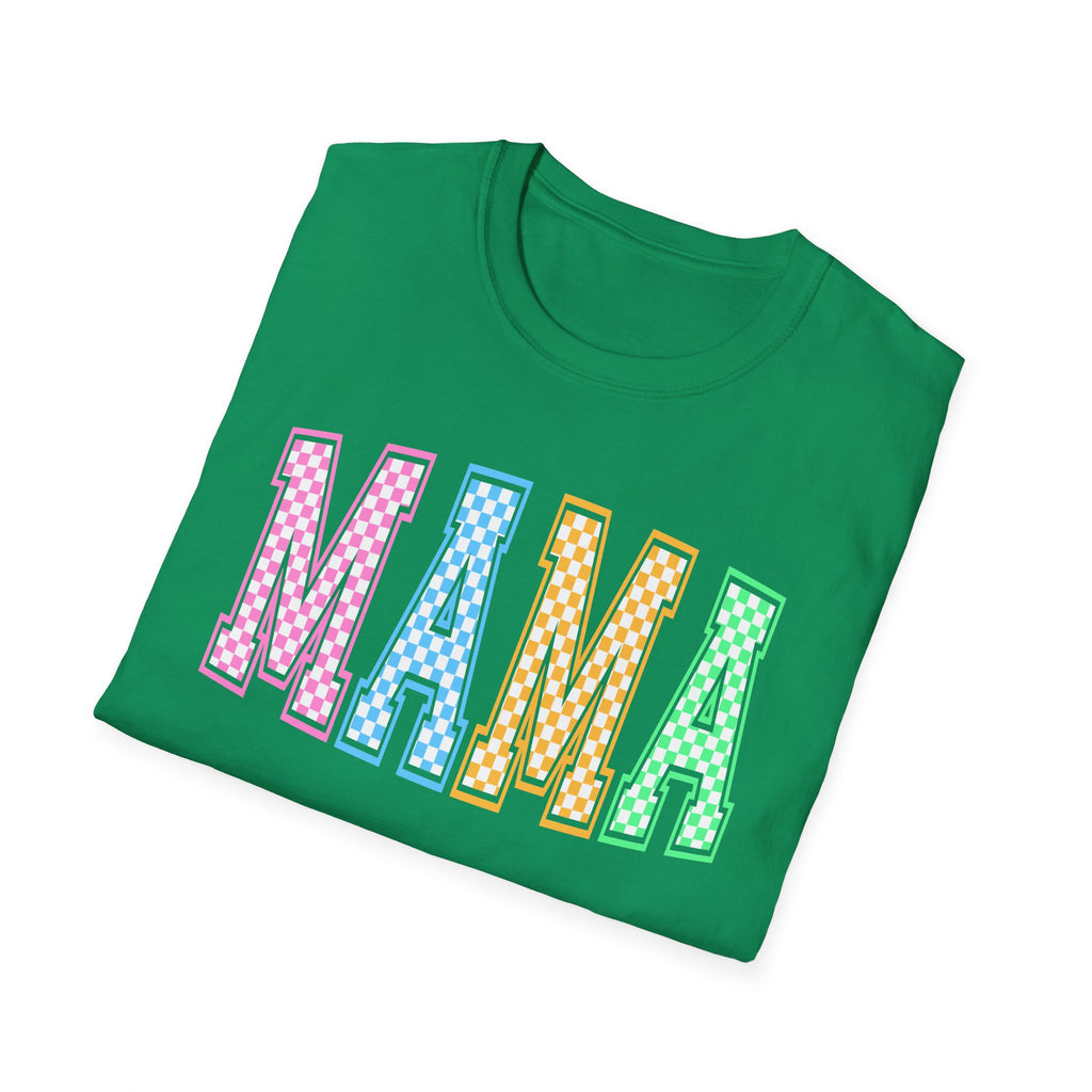 Mama Pastel Checkerboard Graphic T-Shirt