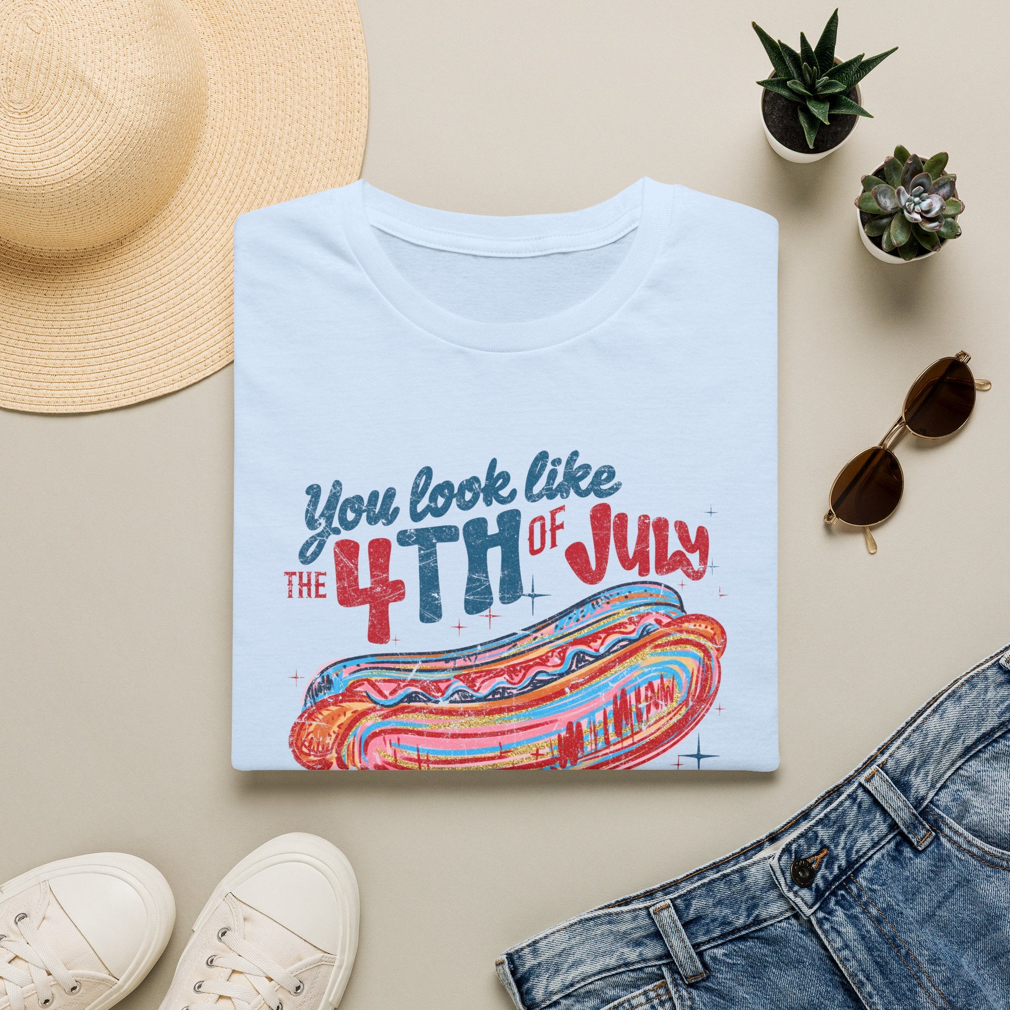 4th of July Hot Dog Tee