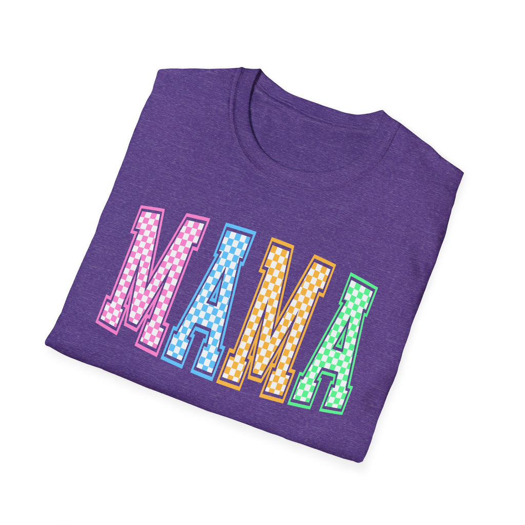 Mama Pastel Checkerboard Graphic T-Shirt