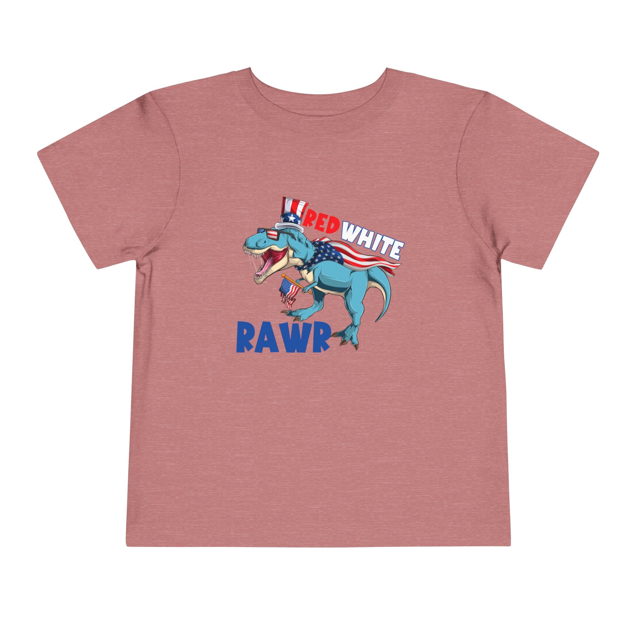 Toddler Tee- Red White RAWR