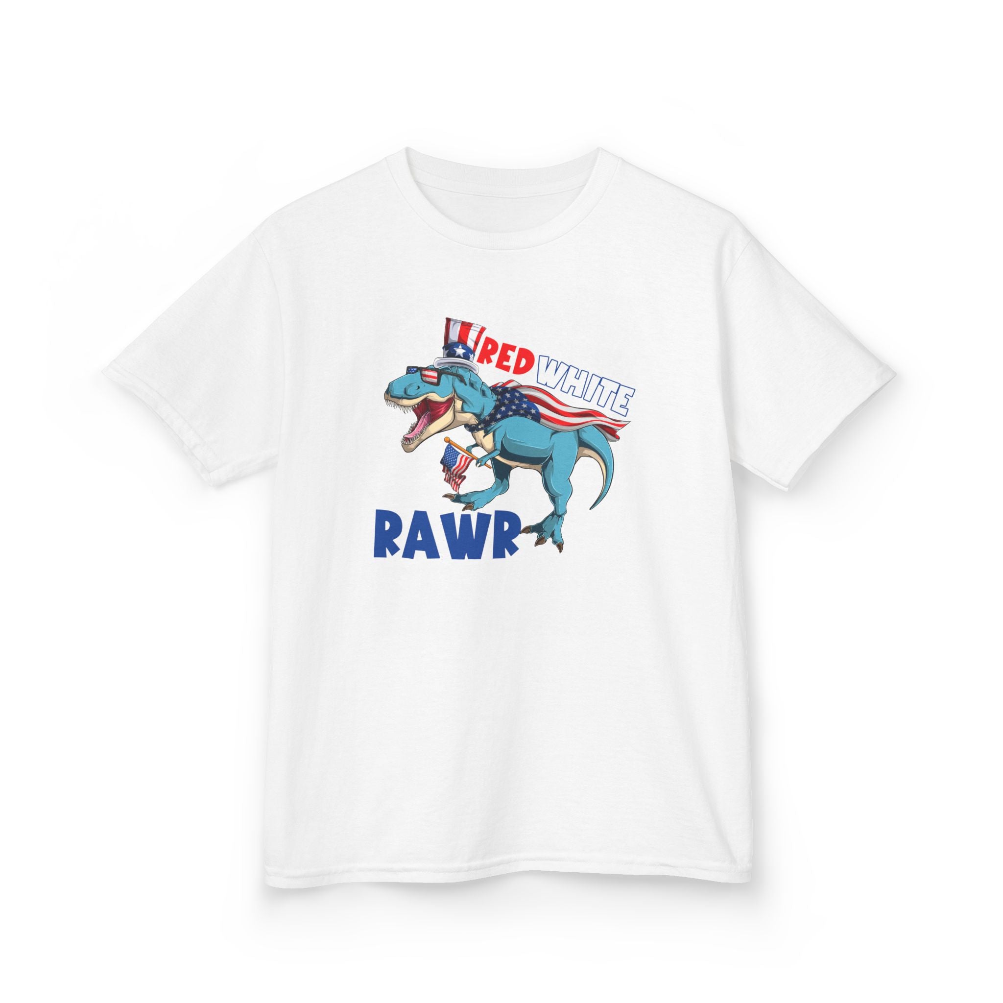 Kids Tee — Red, White & RAWR