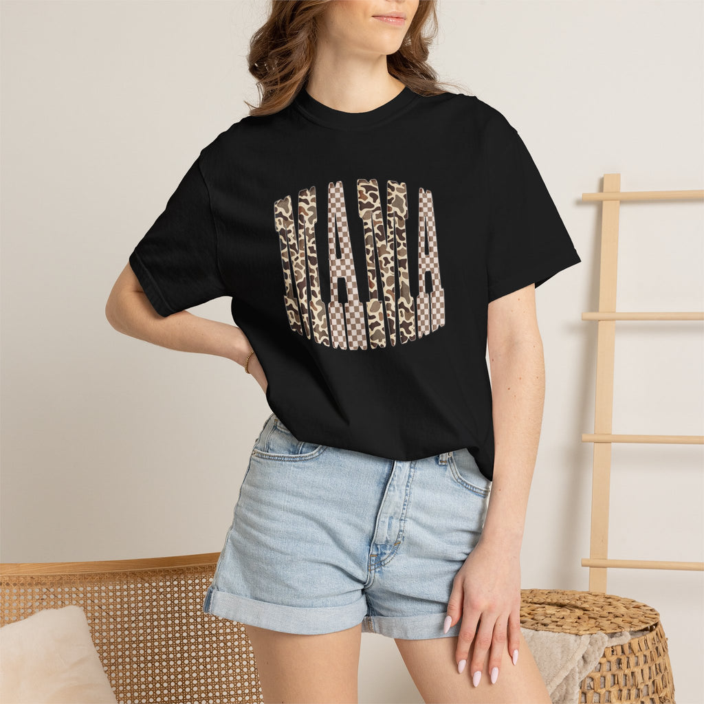 Camo & Checkered Graphic T-Shirt