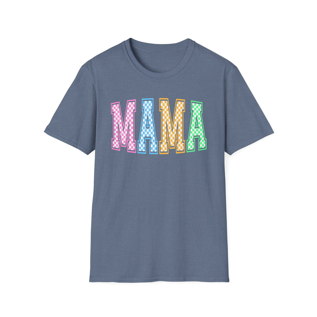 Mama Pastel Checkerboard Graphic T-Shirt