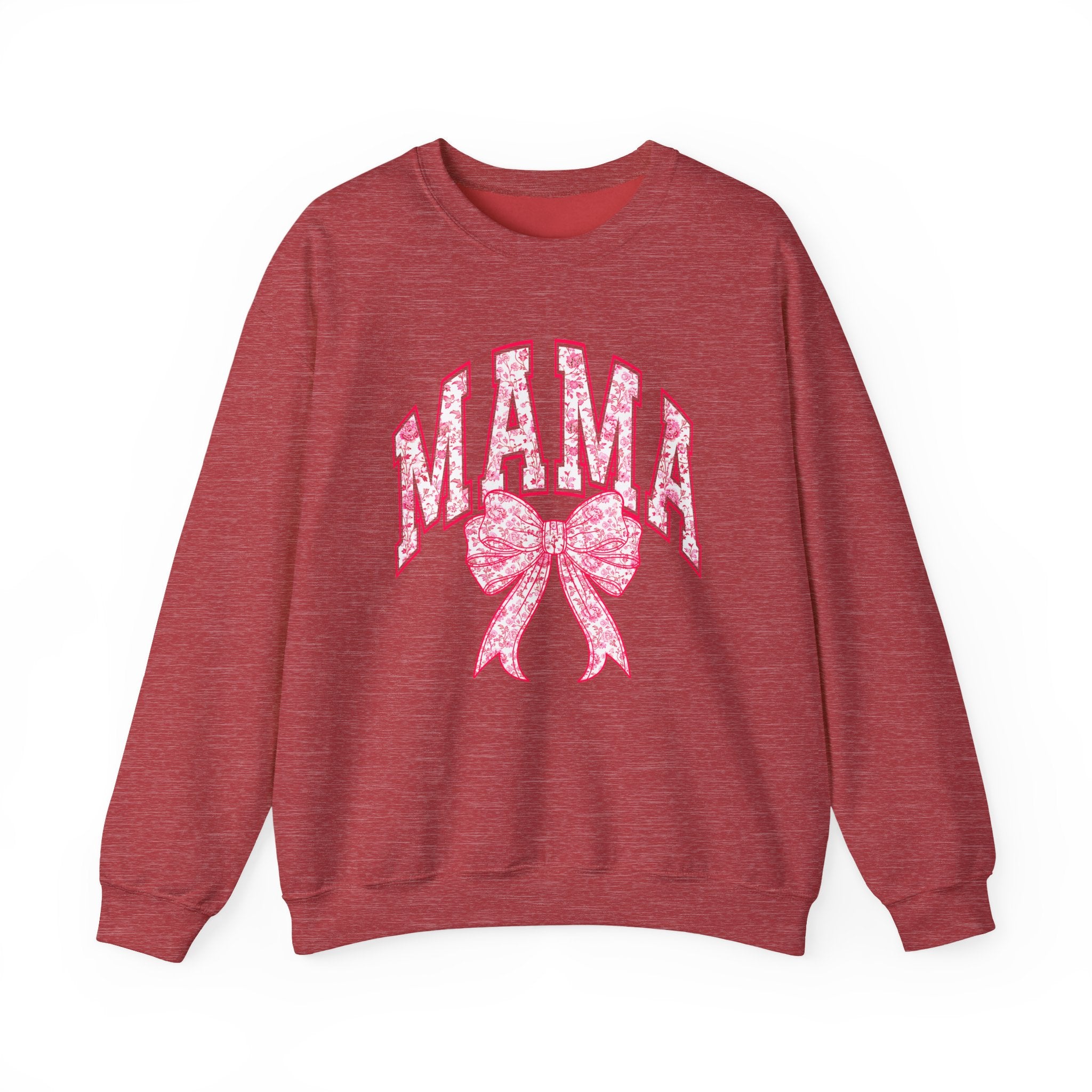Mama Floral Bow Crewneck Sweatshirt