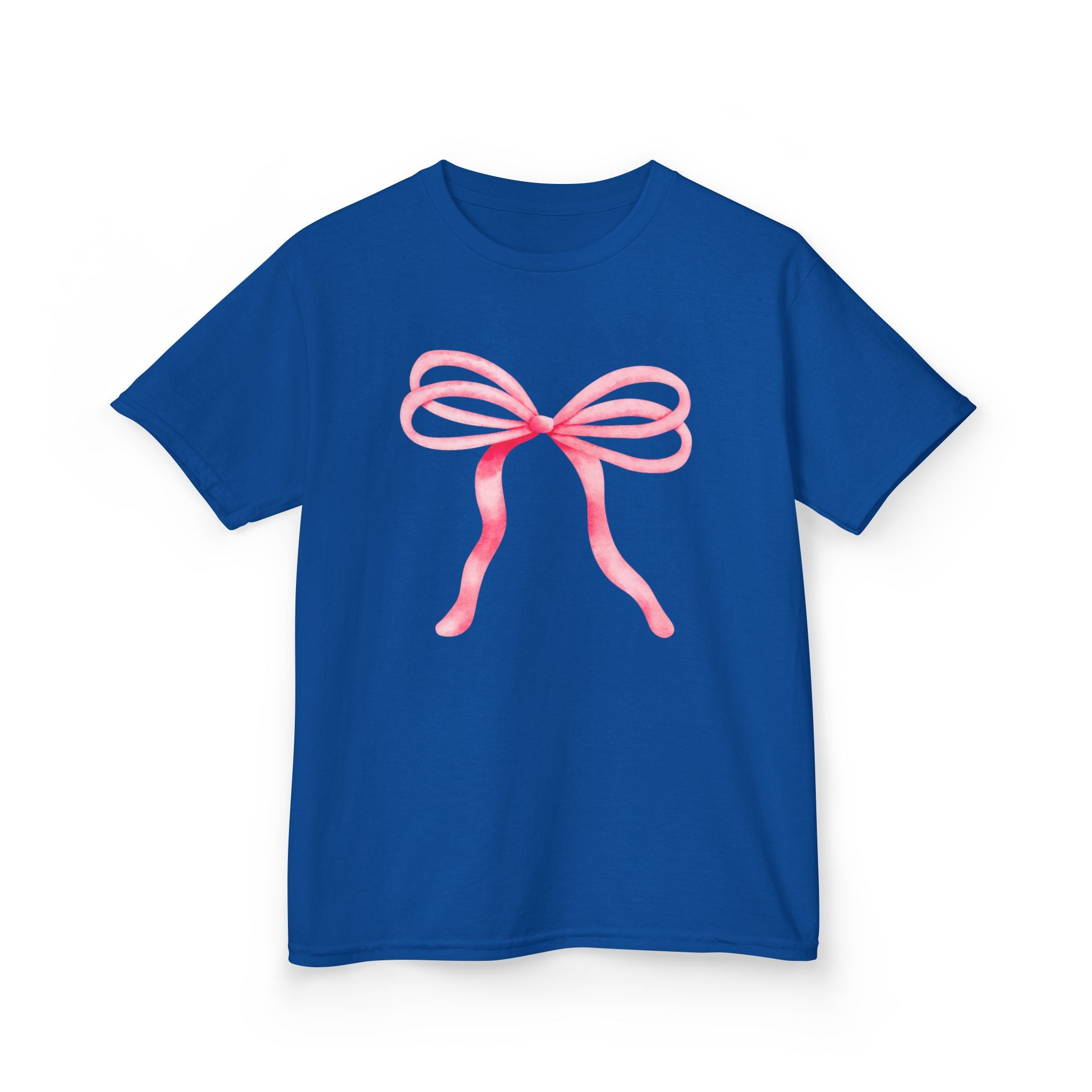 Pink Ribbon Bow Graphic Kids Tee