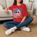 American Flag Smiley Tee