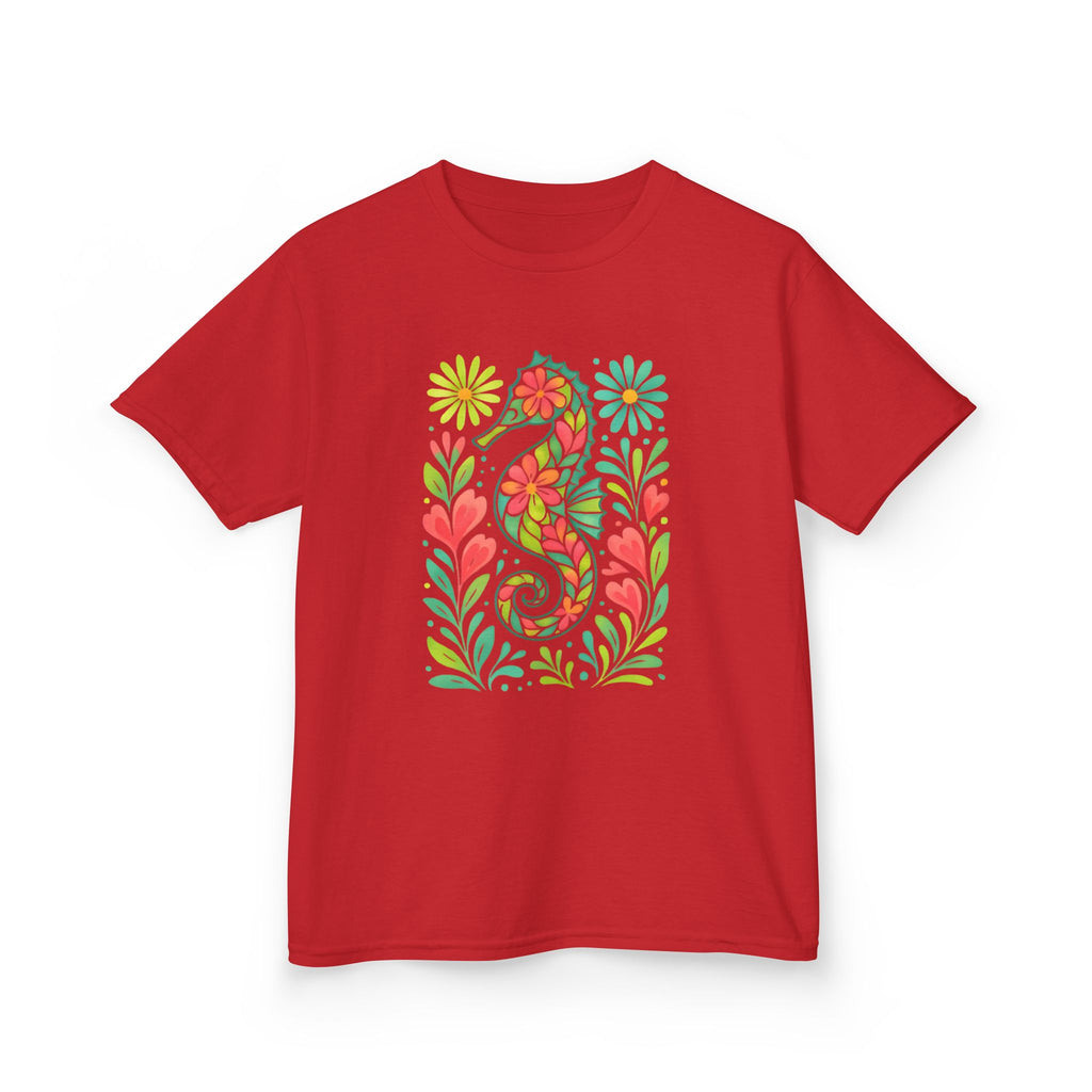 Kids Seahorse Floral Tee