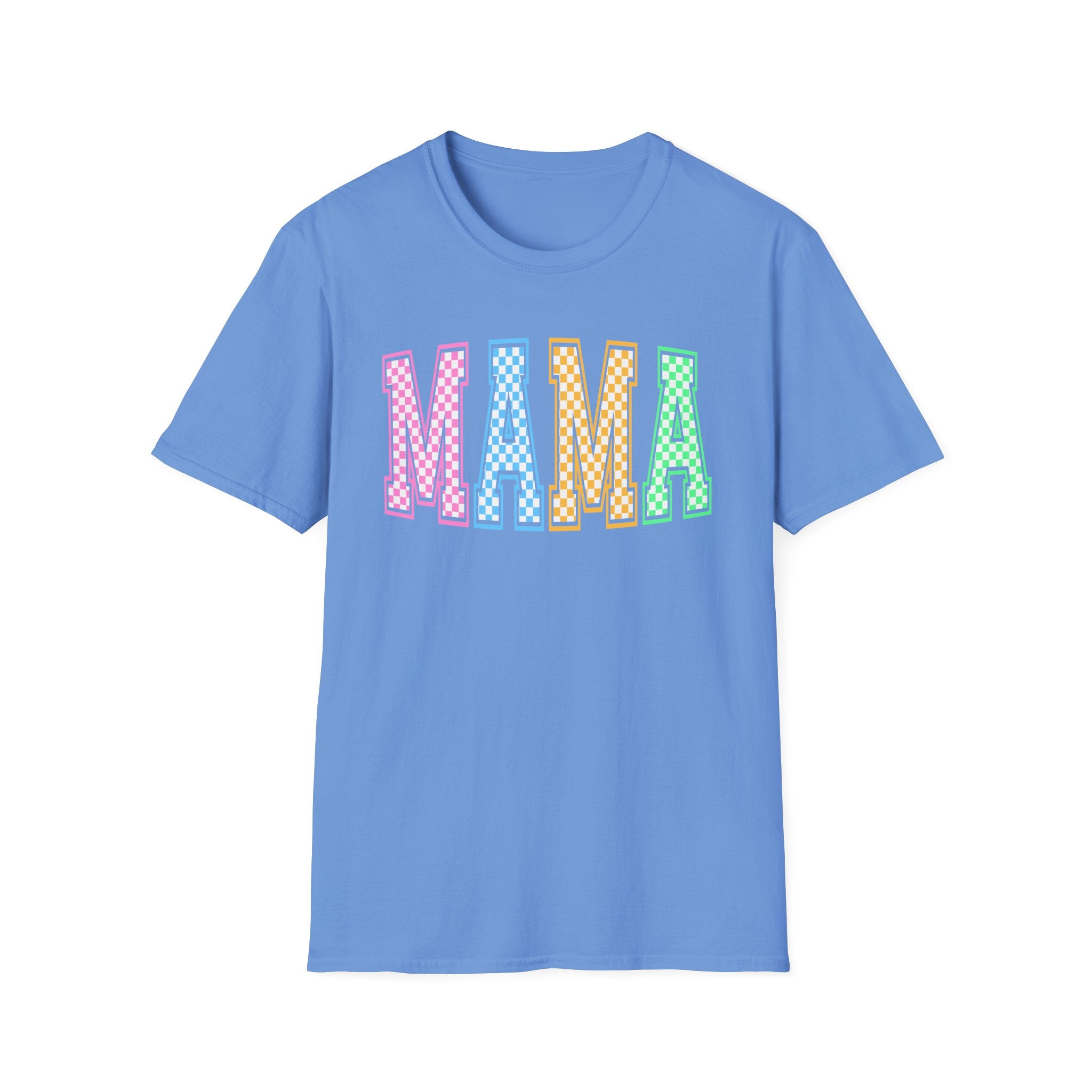 Mama Pastel Checkerboard Graphic T-Shirt