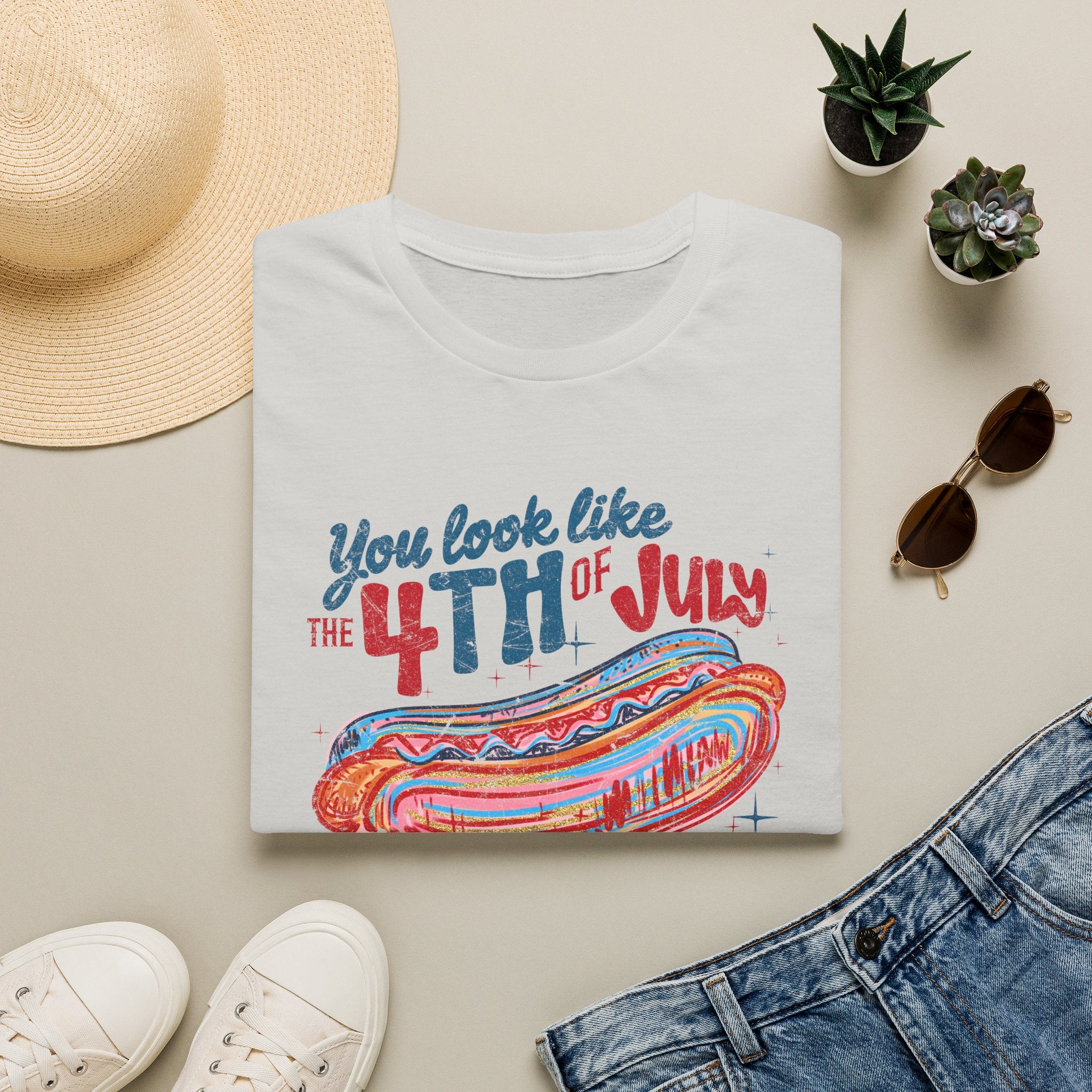 4th of July Hot Dog Tee